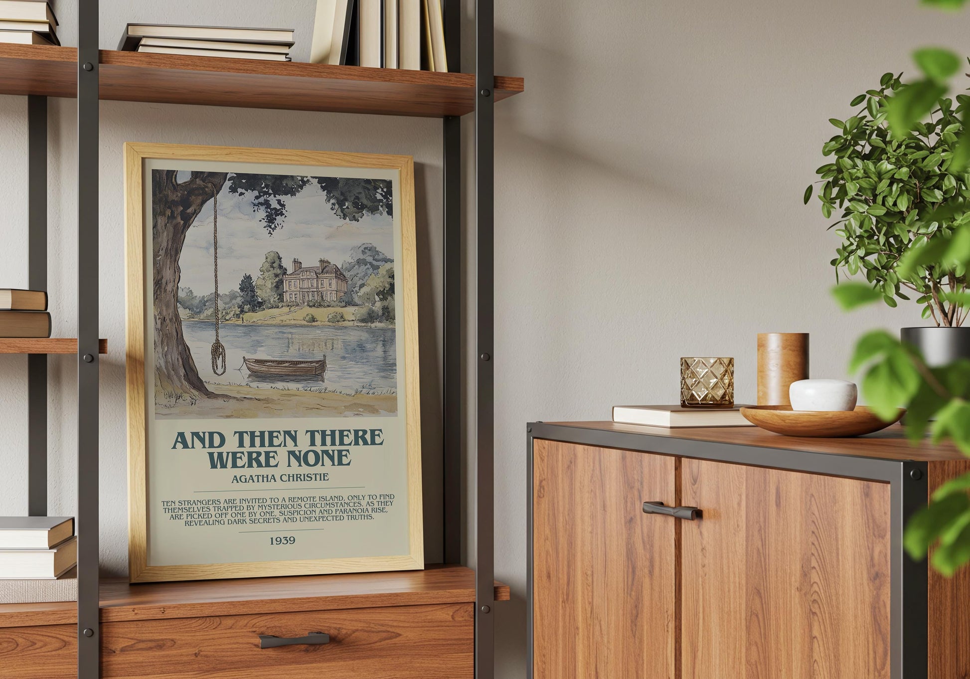 And Then There Were None by Agatha Christie | Descriptive Book Poster | Modern