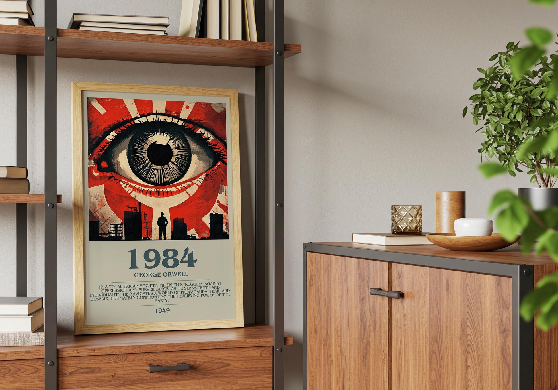 1984 by George Orwell | Descriptive Book Poster | Modern