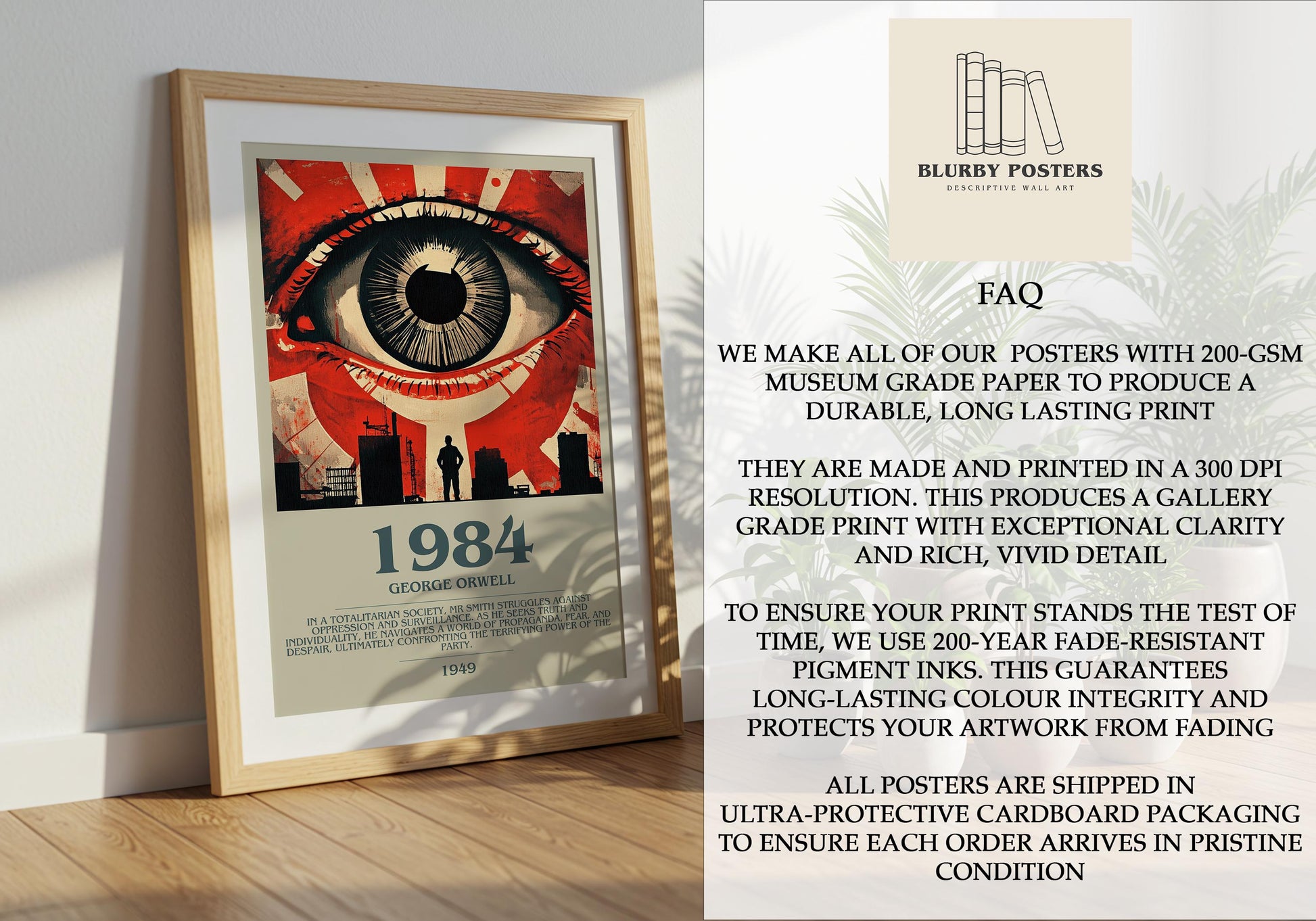 1984 by George Orwell | Descriptive Book Poster | Modern