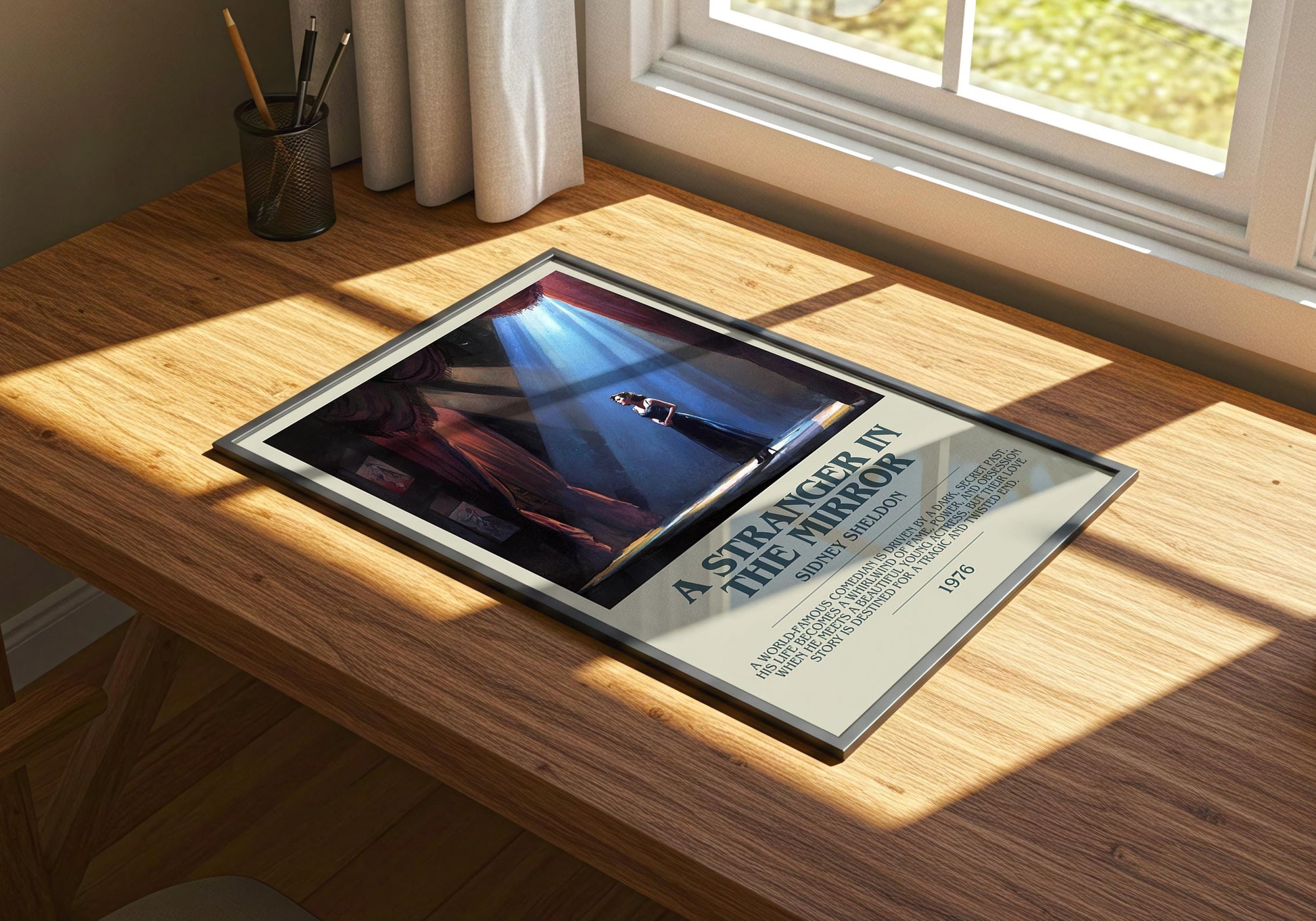 A Stranger In The Mirror by Sidney Sheldon | Descriptive Book Poster | Modern