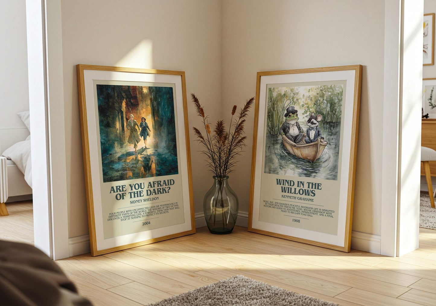 Are You Afraid Of The Dark by Sidney Sheldon | Descriptive Book Poster | Modern