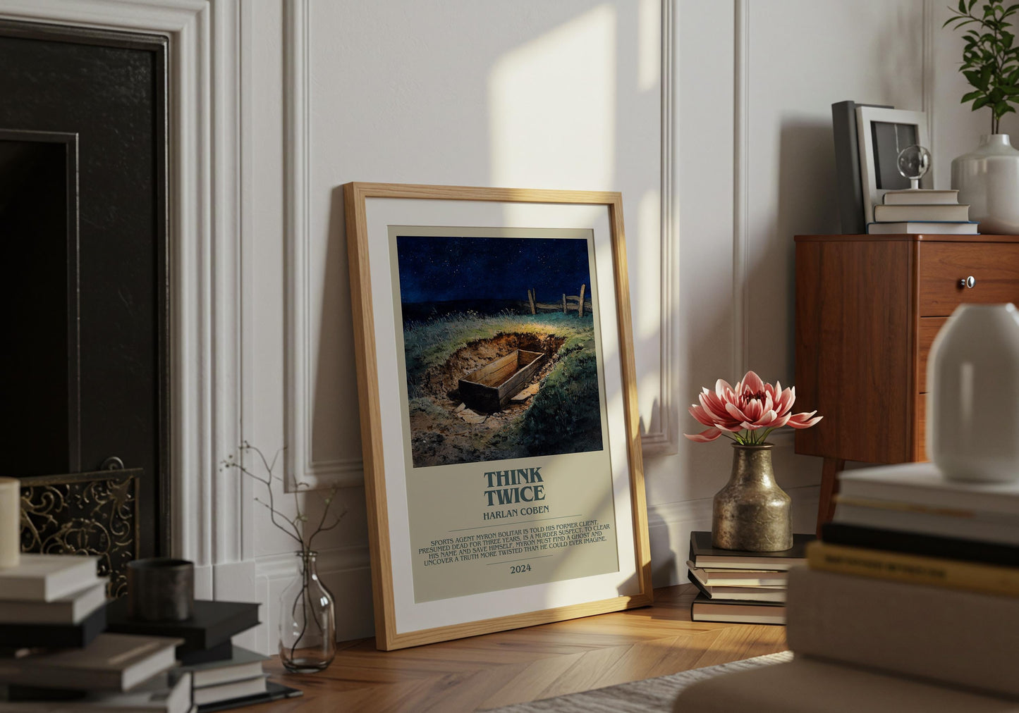 Think Twice by Harlan Coben | Descriptive Book Poster | Modern