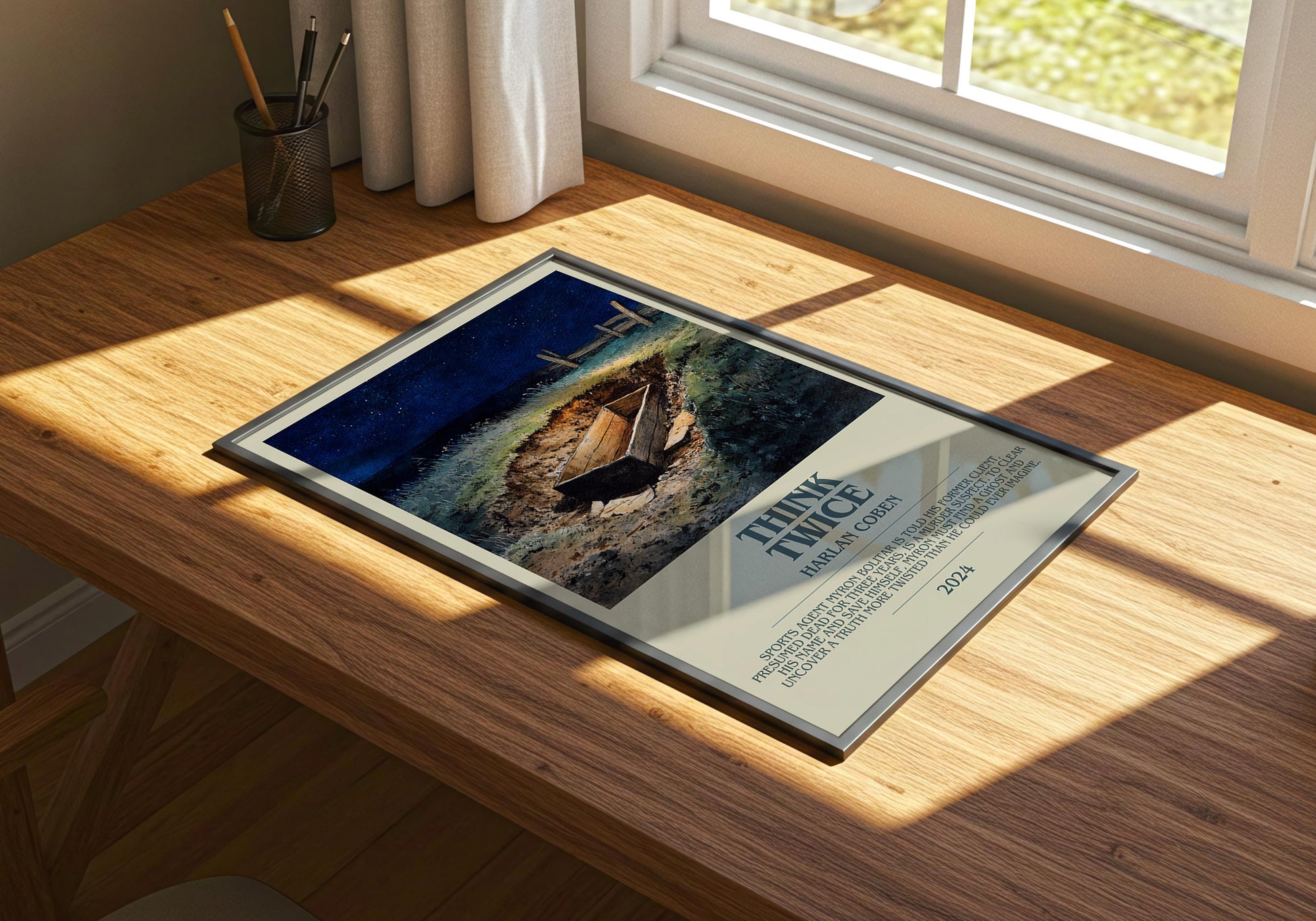 Think Twice by Harlan Coben | Descriptive Book Poster | Modern