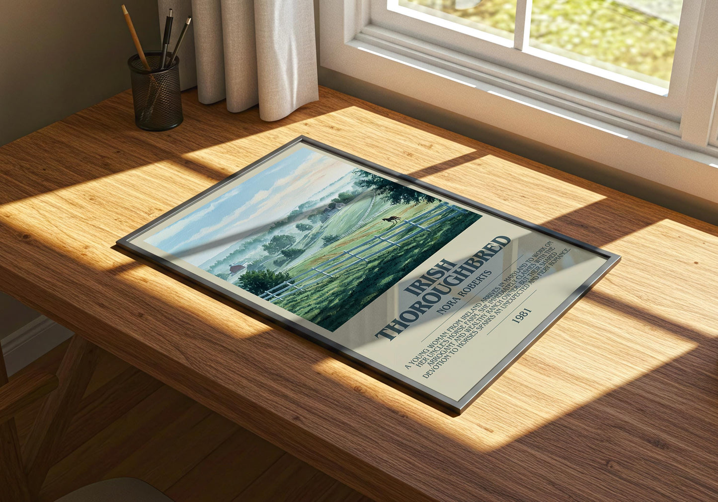 Irish Thoroughbred by Nora Roberts | Descriptive Book Poster | Modern