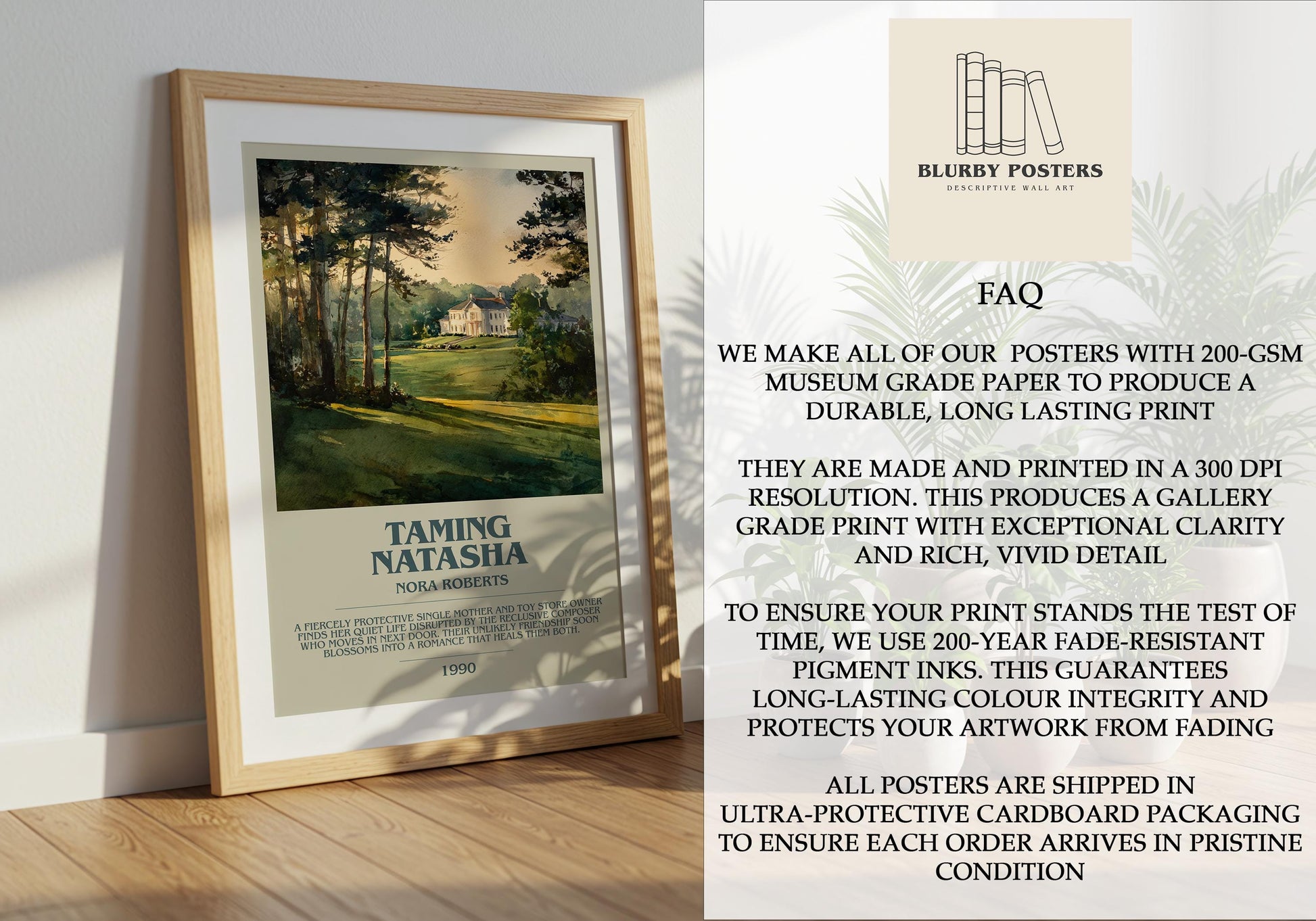 Taming Natasha by Nora Roberts | Descriptive Book Poster | Modern