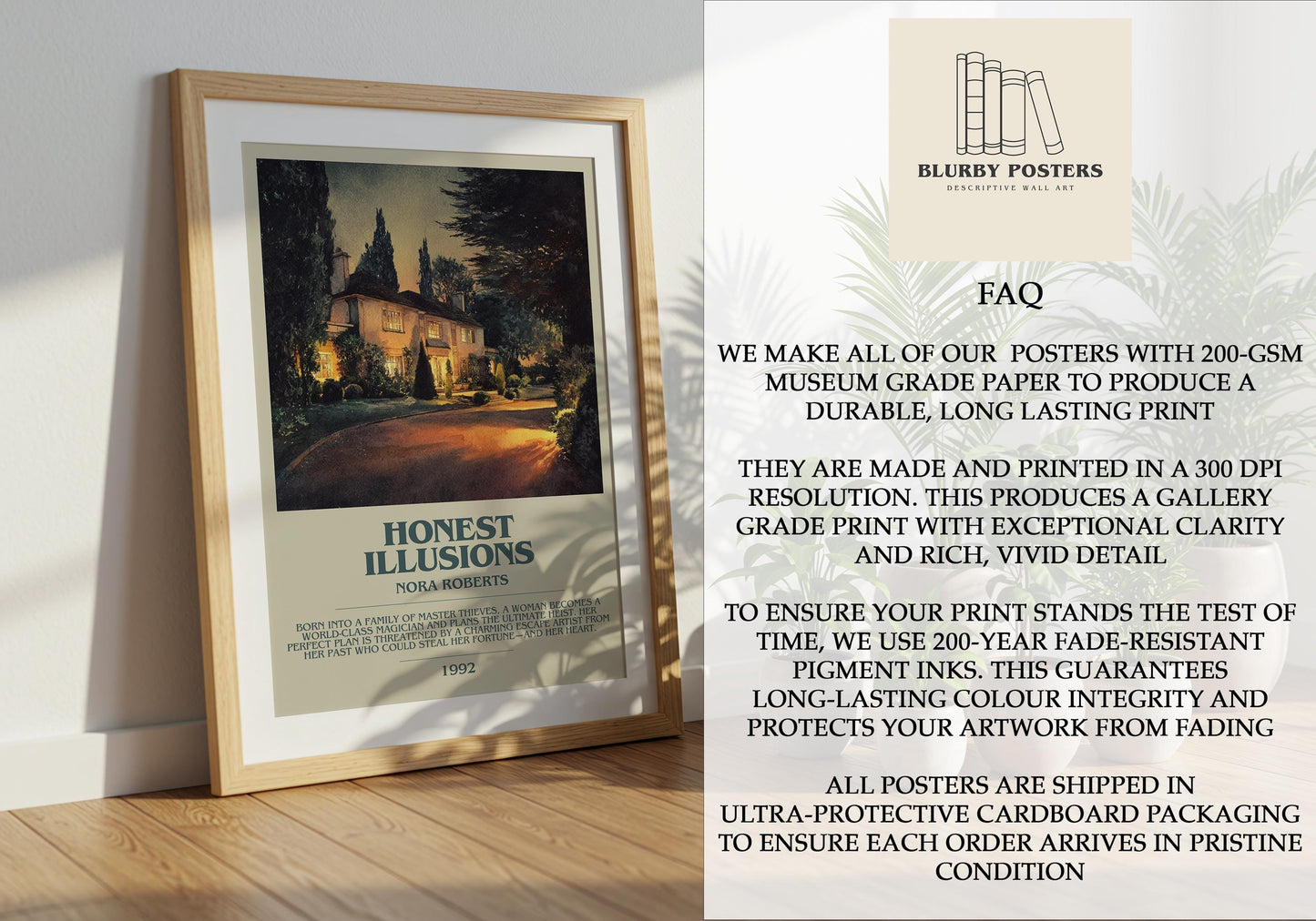 Honest Illusions by Nora Roberts | Descriptive Book Poster | Modern