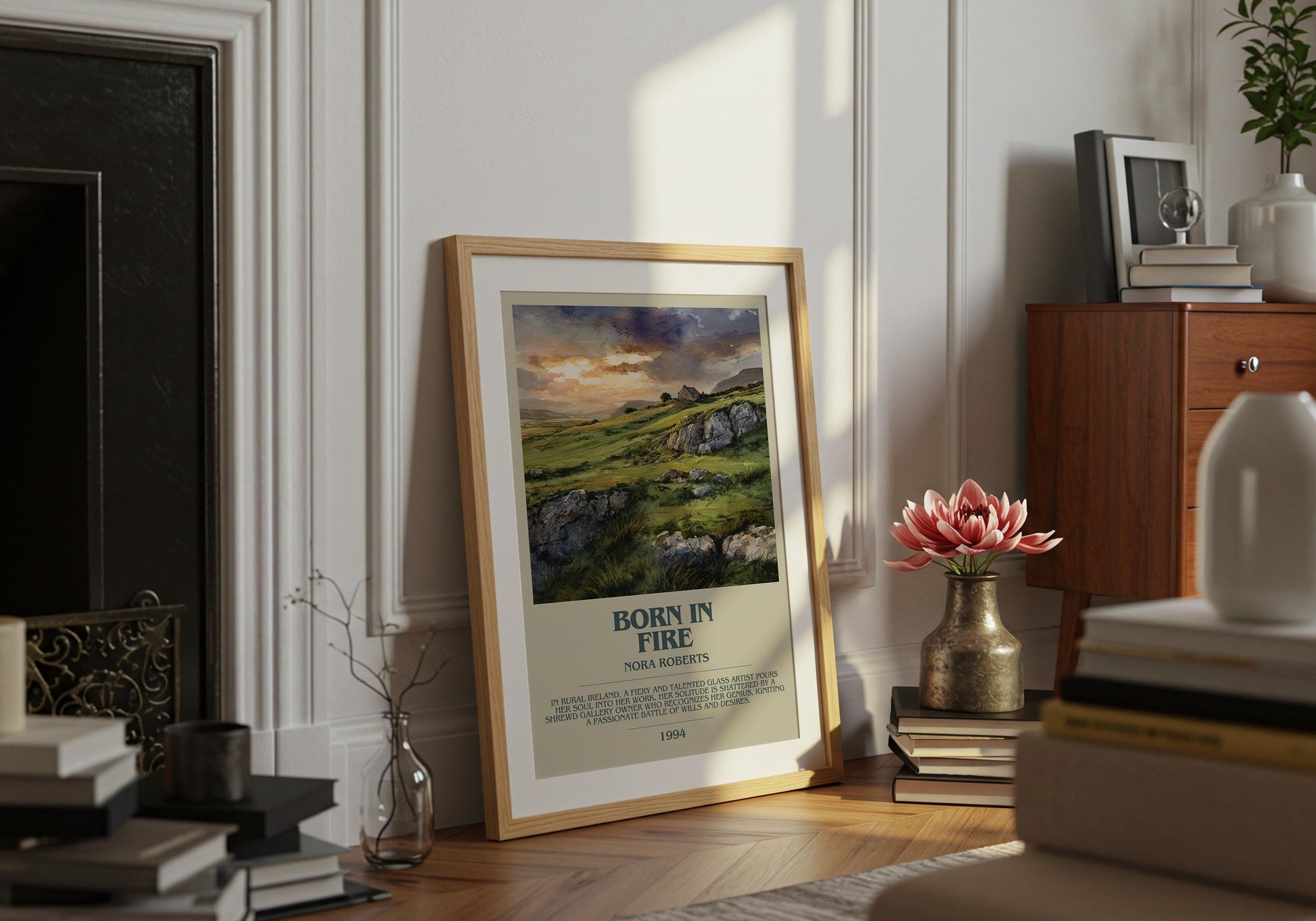 Born In Fire by Nora Roberts | Descriptive Book Poster | Modern