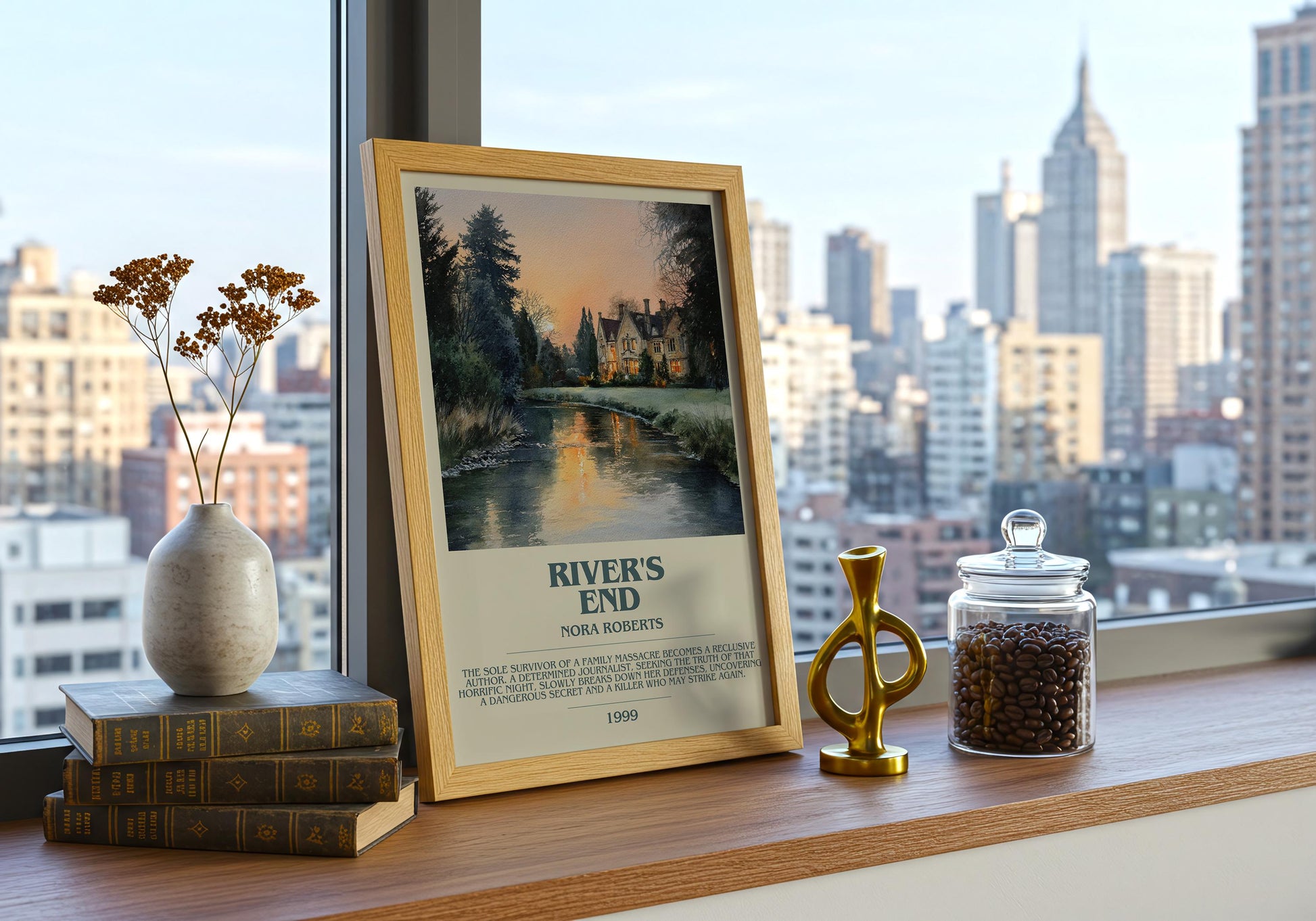 River's End by Nora Roberts | Descriptive Book Poster | Modern