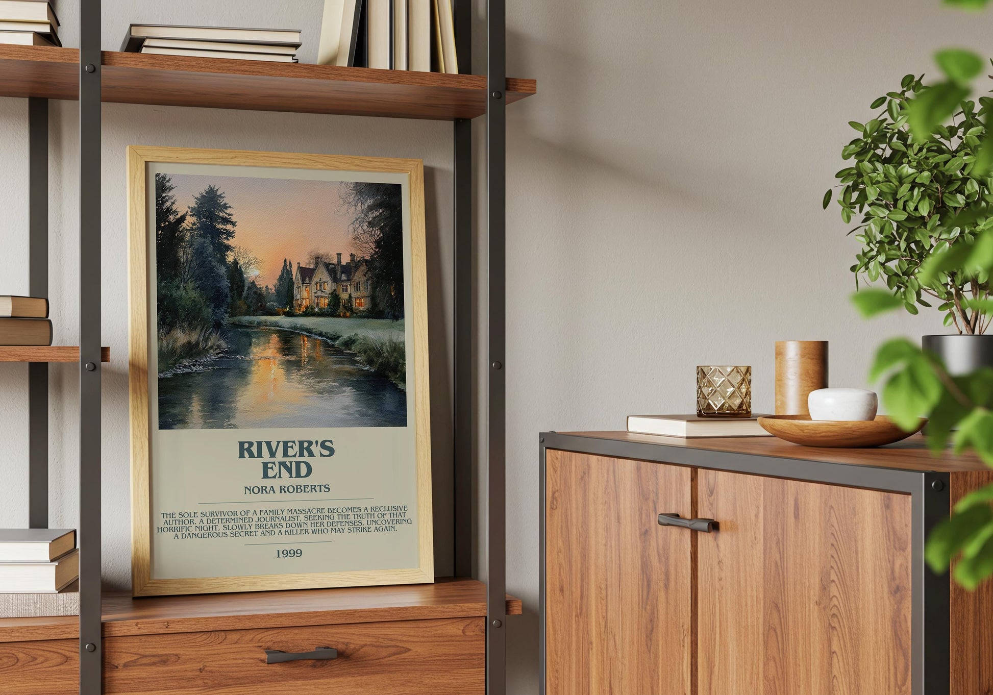 River's End by Nora Roberts | Descriptive Book Poster | Modern