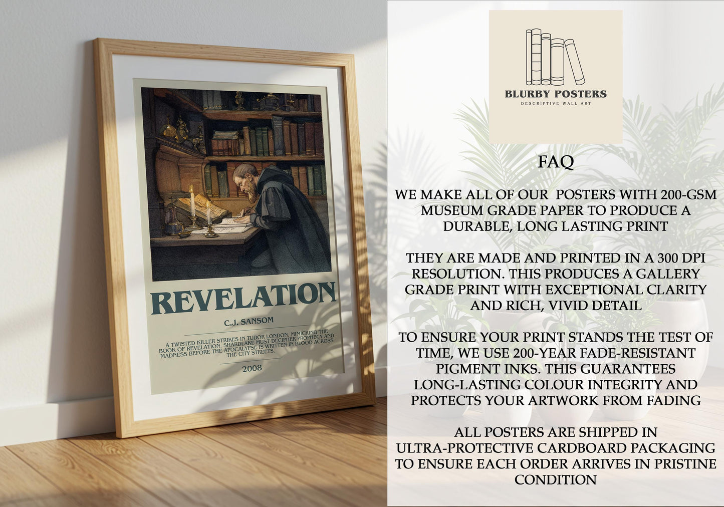 Revelation by C.J Sansom | Descriptive Book Poster | Modern
