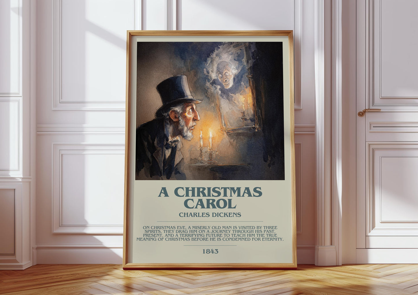 A Christmas Carol by Charles Dickens | Descriptive Book Poster | Modern