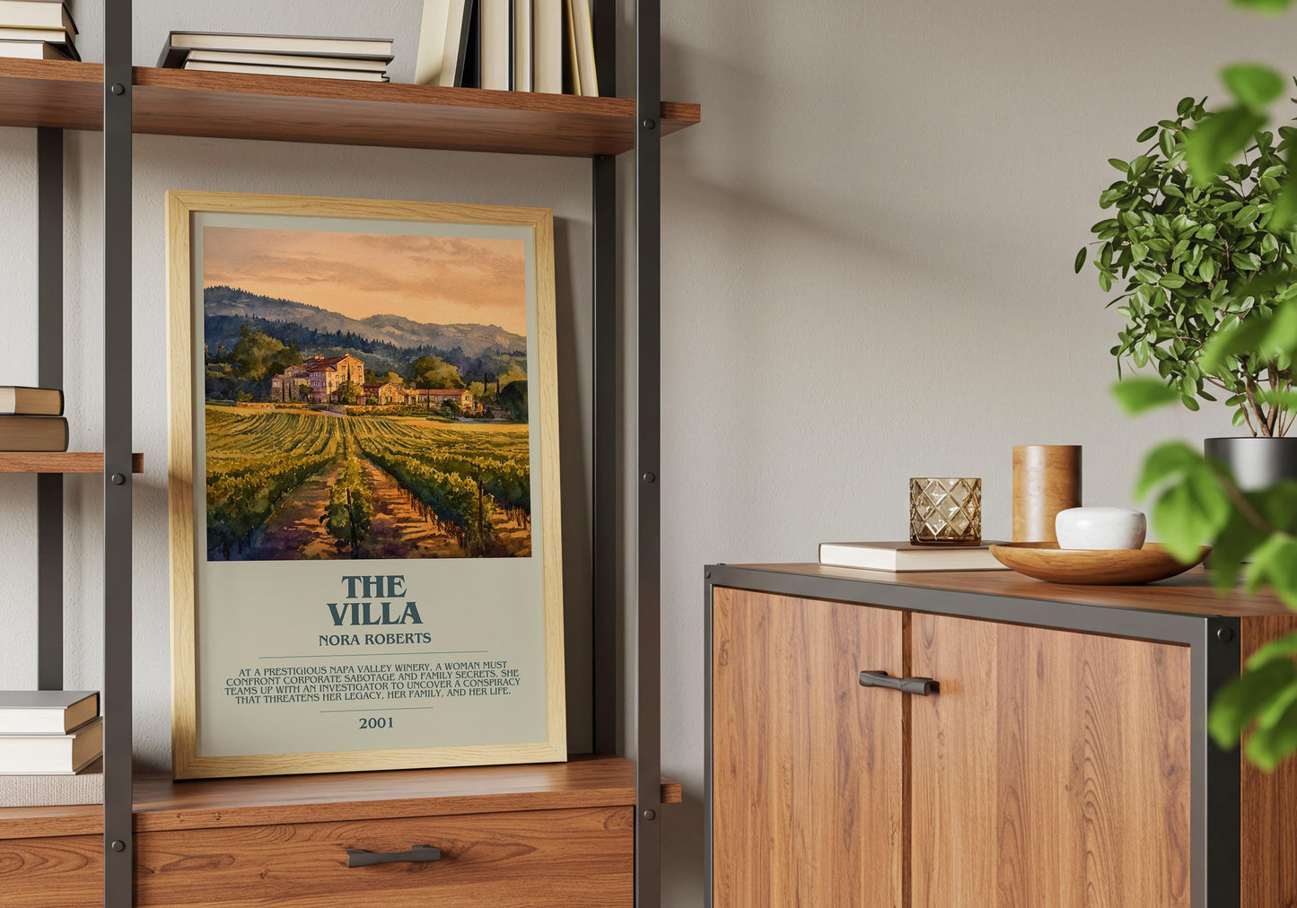 The Villa by Nora Roberts | Descriptive Book Poster | Modern