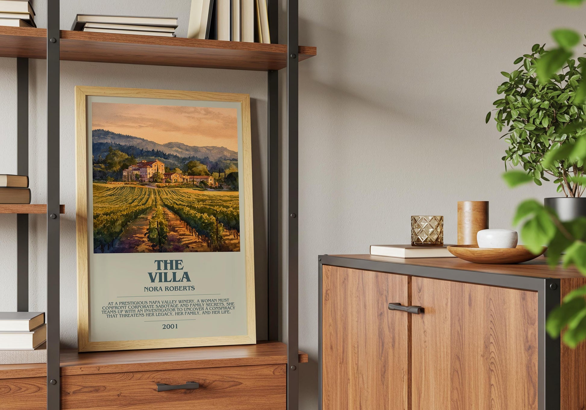 The Villa by Nora Roberts | Descriptive Book Poster | Modern