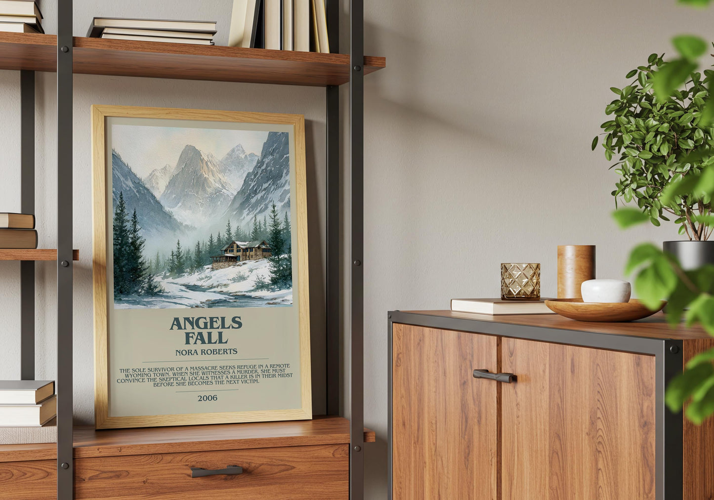 Angels Fall by Nora Roberts | Descriptive Book Poster | Modern