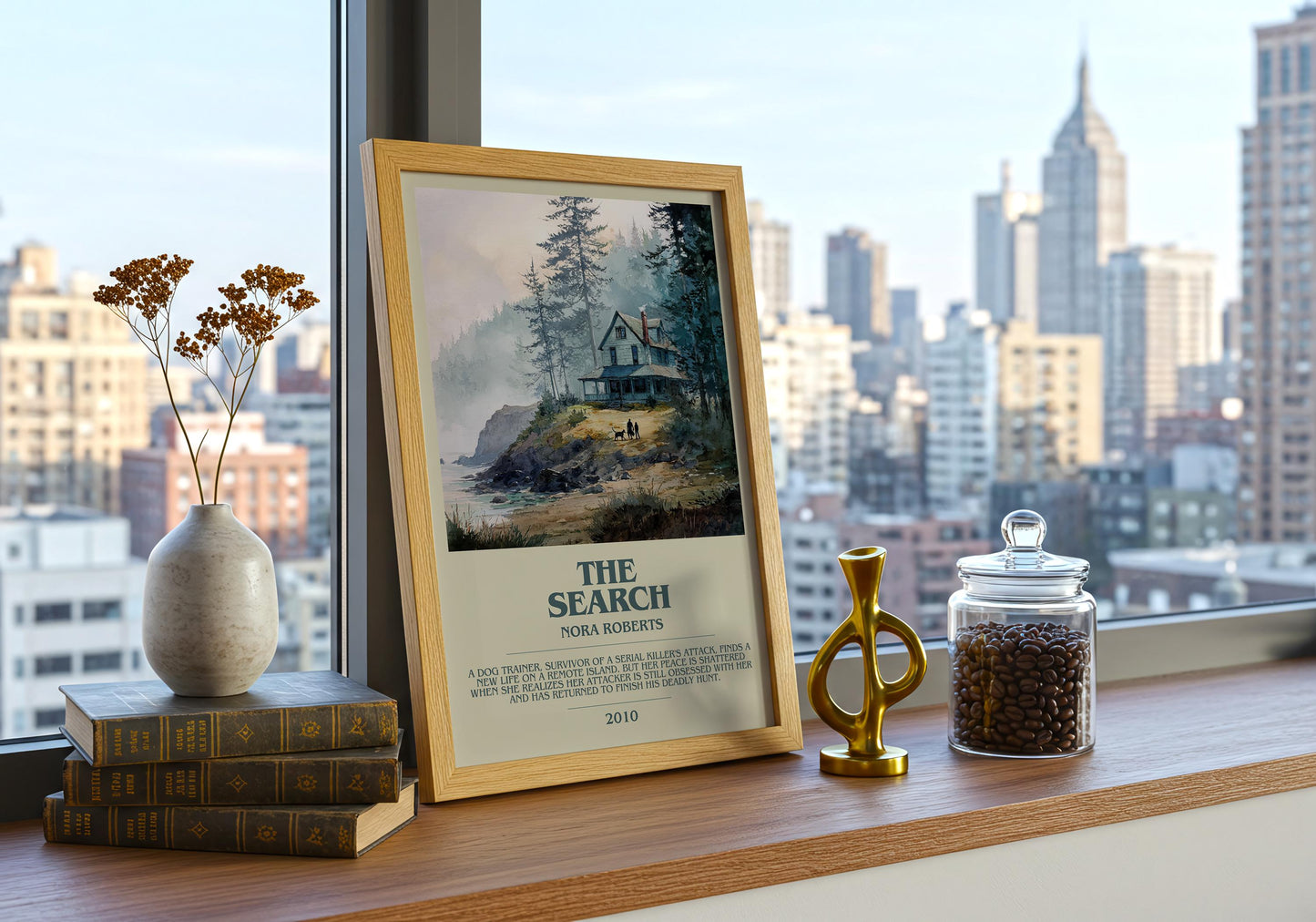 The Search by Nora Roberts | Descriptive Book Poster | Modern