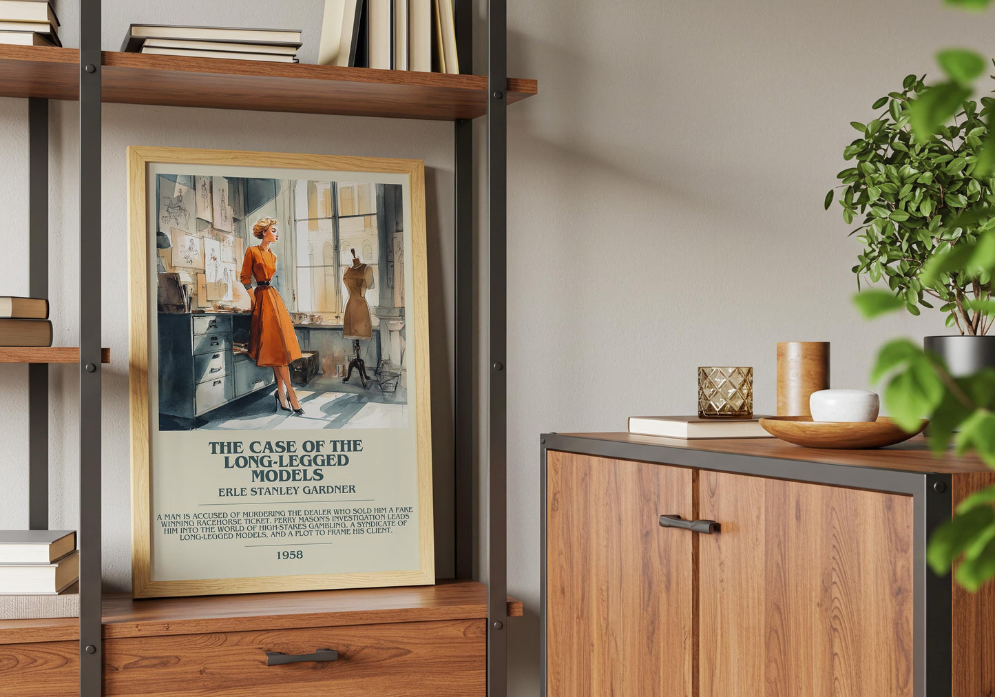 The Case of the Long-Legged Models by Erle Stanley Gardner | Descriptive Book Poster | Modern