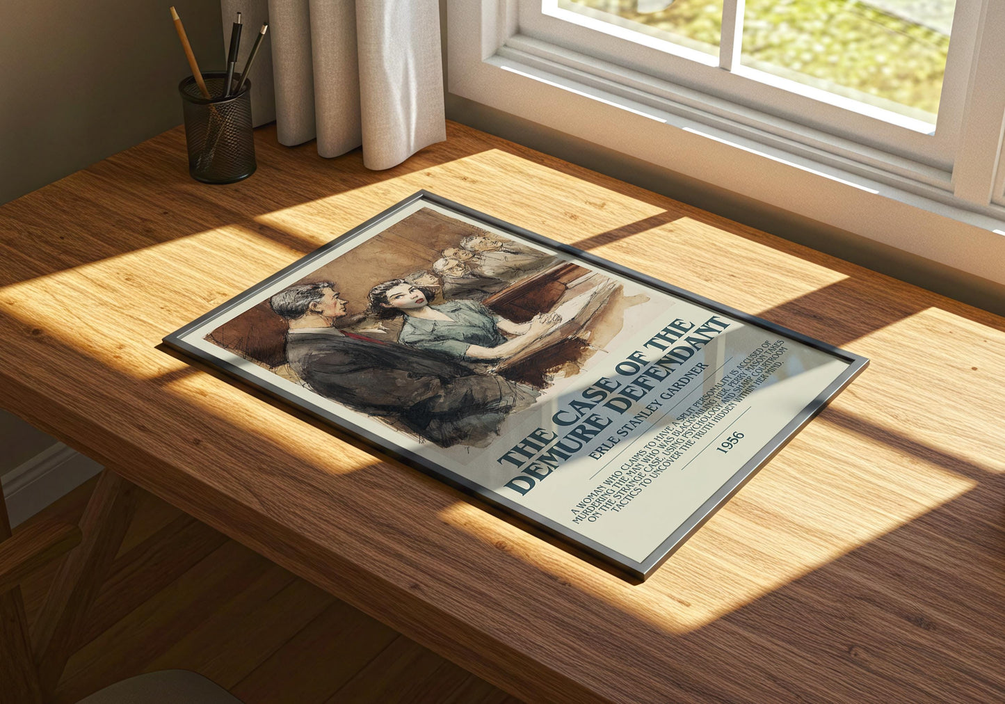 The Case of the Demure Defendant by Erle Stanley Gardner | Descriptive Book Poster | Modern