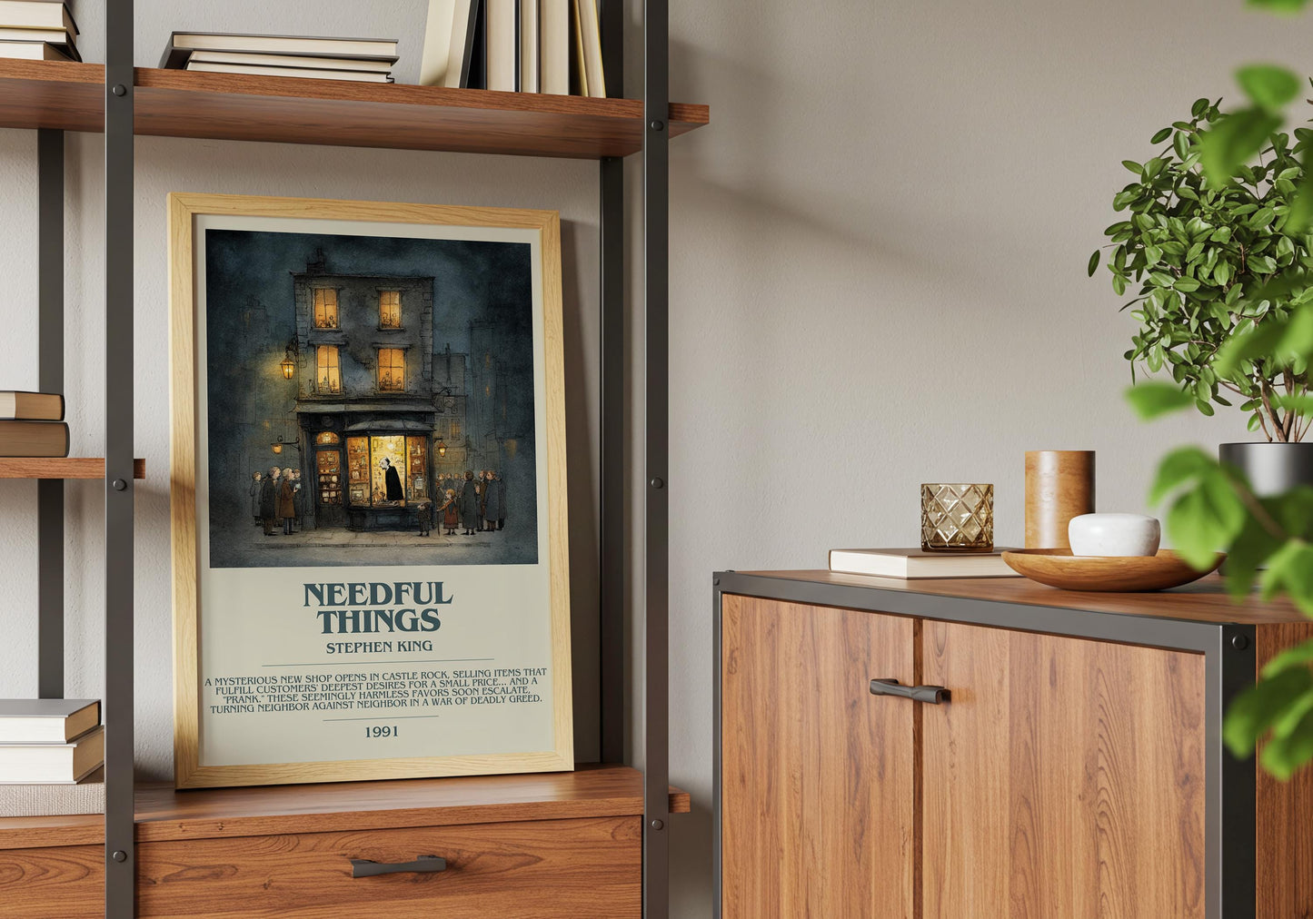 Needful Things by Stephen King | Descriptive Book Poster | Modern
