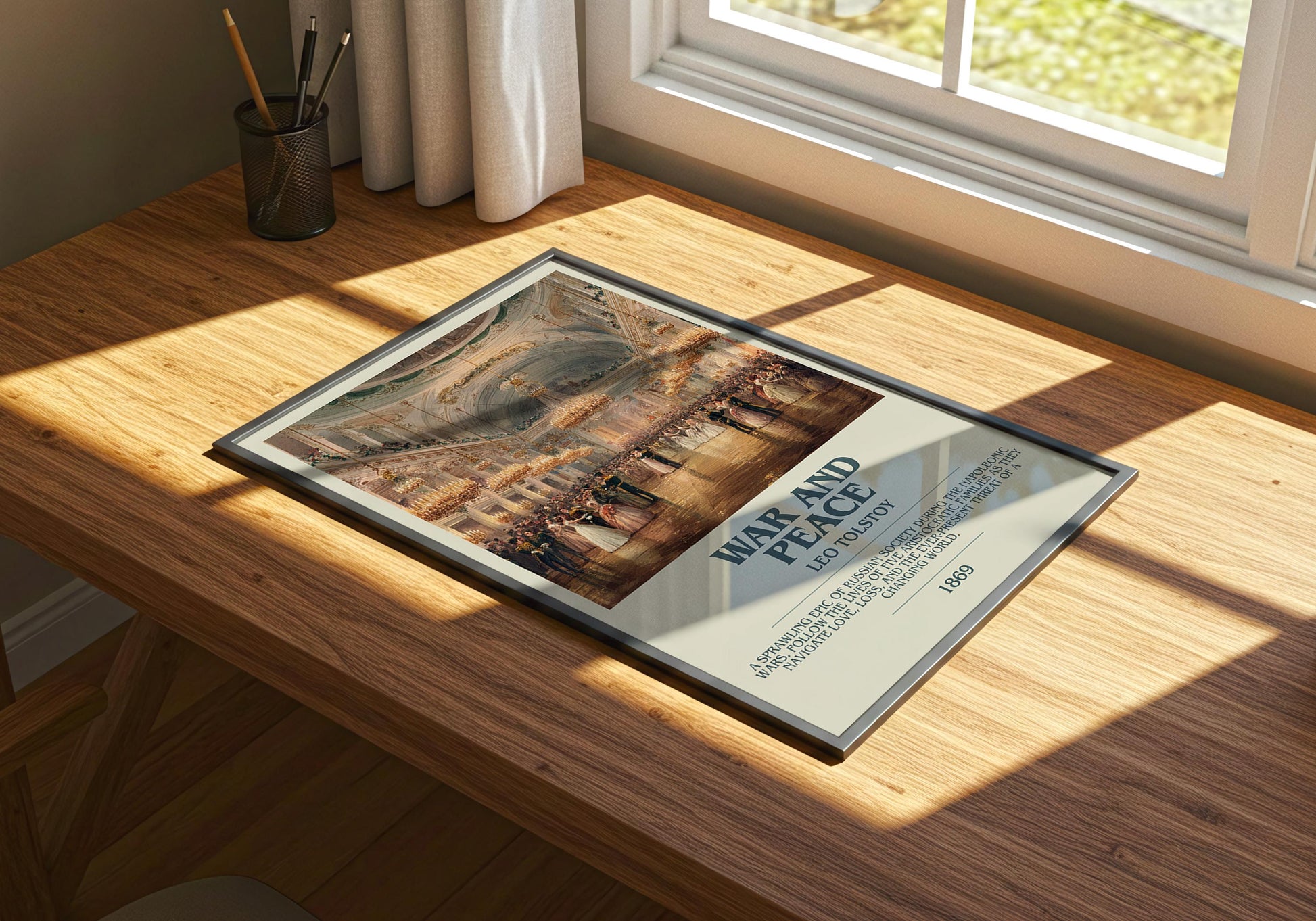 War and Peace by Leo Tolstoy | Descriptive Book Poster | Modern