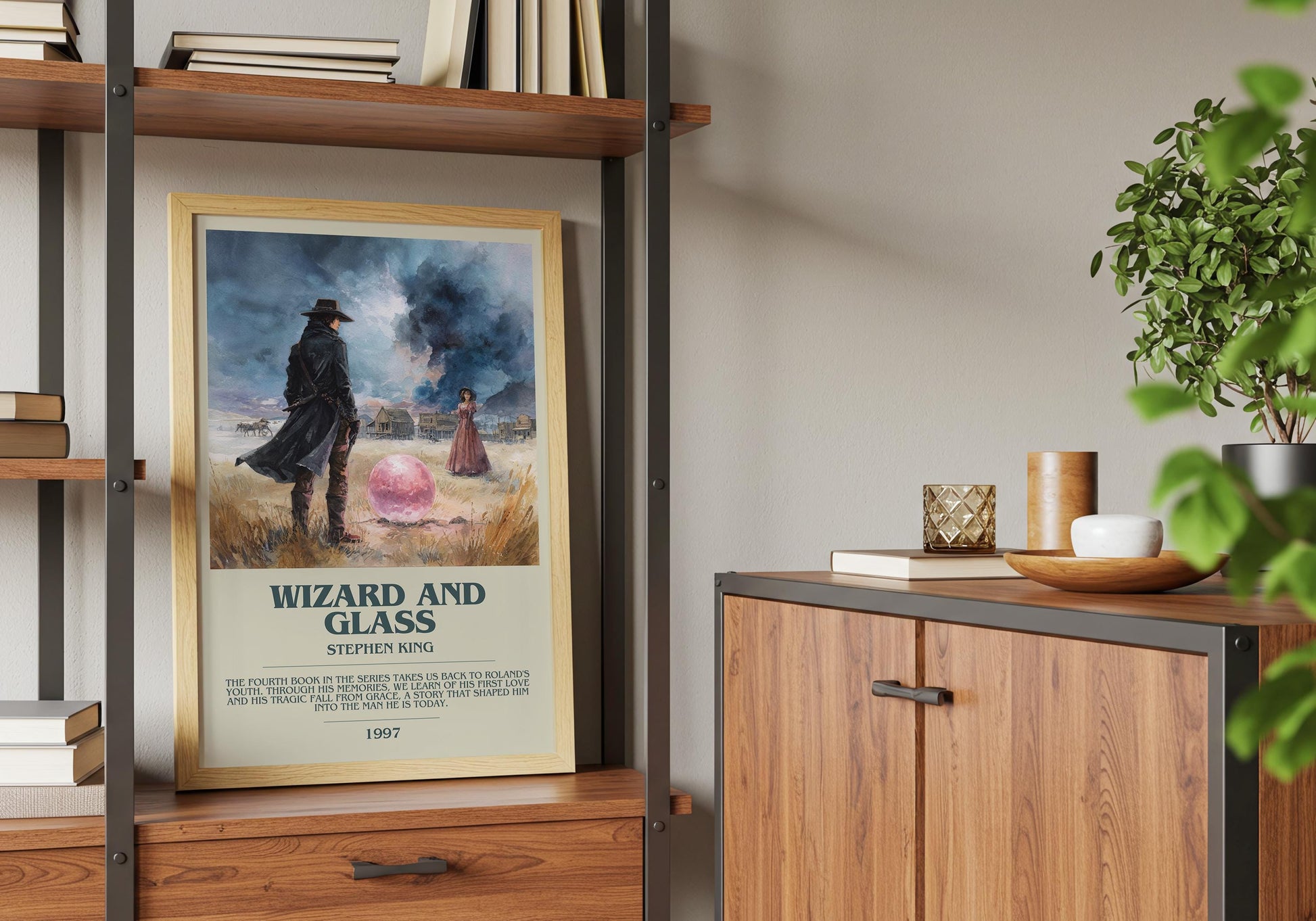 Wizard and Glass by Stephen King | Descriptive Book Poster | Modern