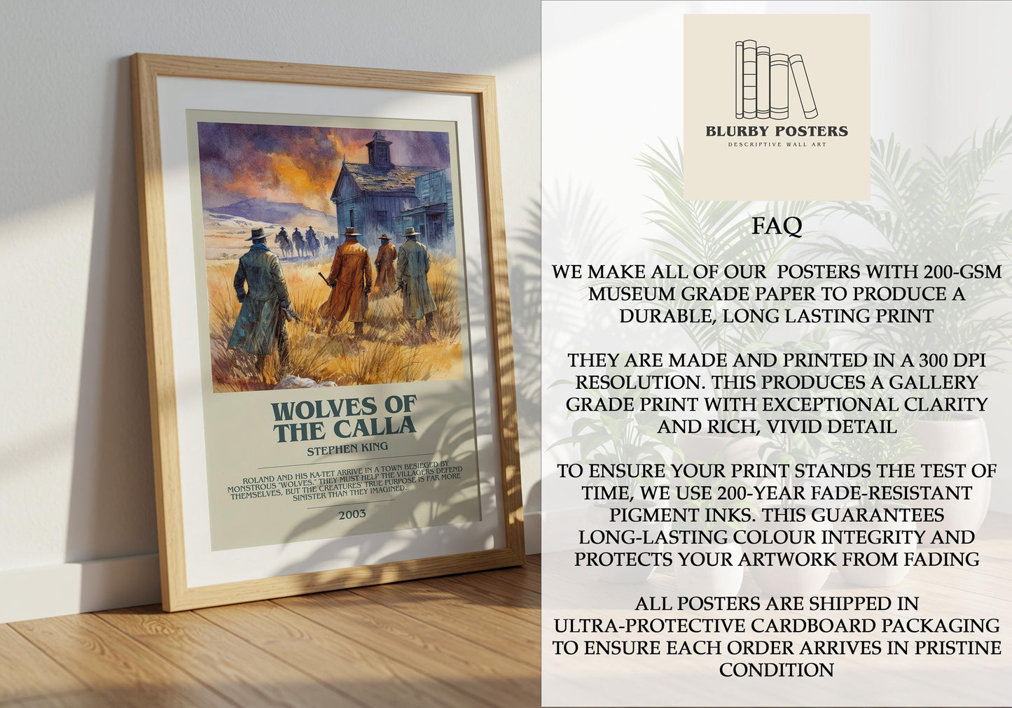 Wolves Of The Calla by Stephen King | Descriptive Book Poster | Modern