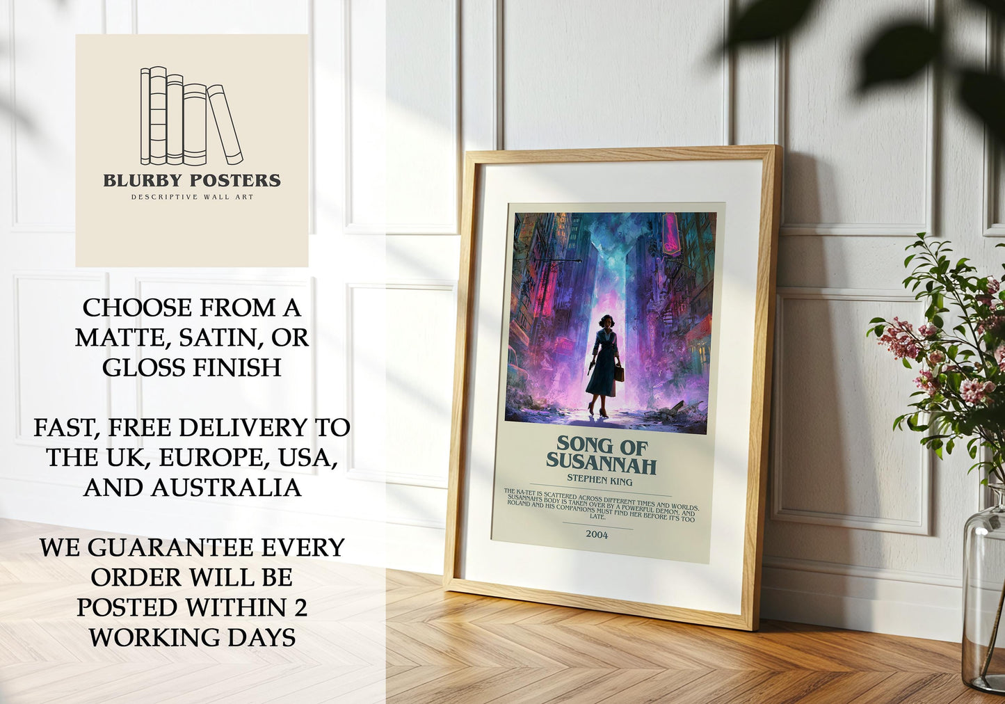 Songs Of Susannah by Stephen King | Descriptive Book Poster | Modern