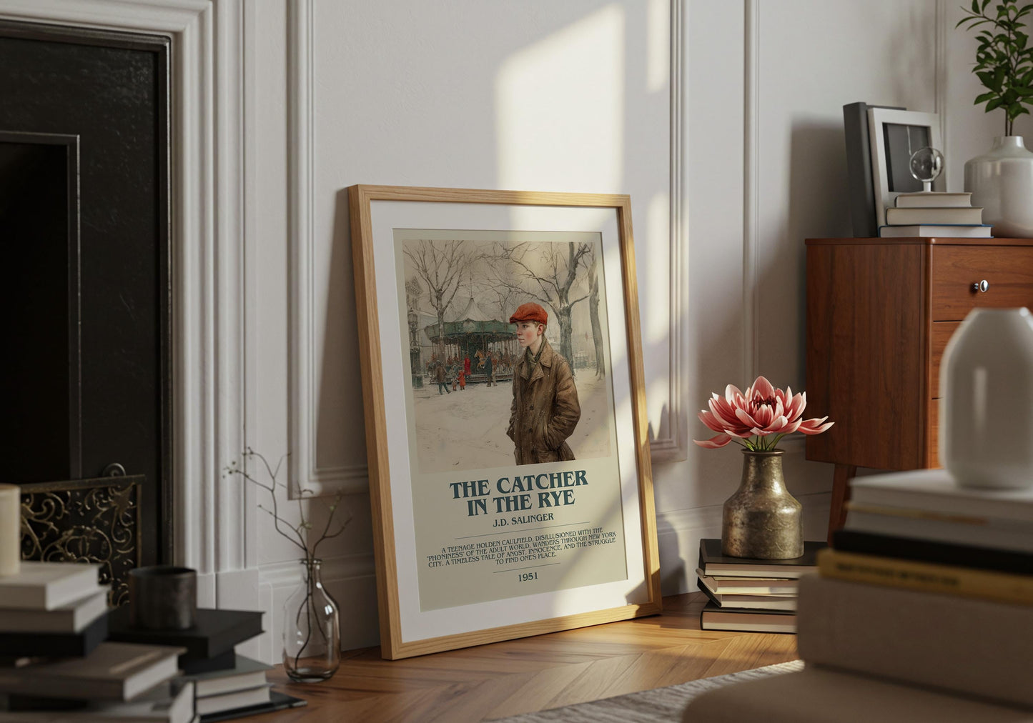 The Catcher In The Rye by J.D. Salinger | Descriptive Book Poster | Modern
