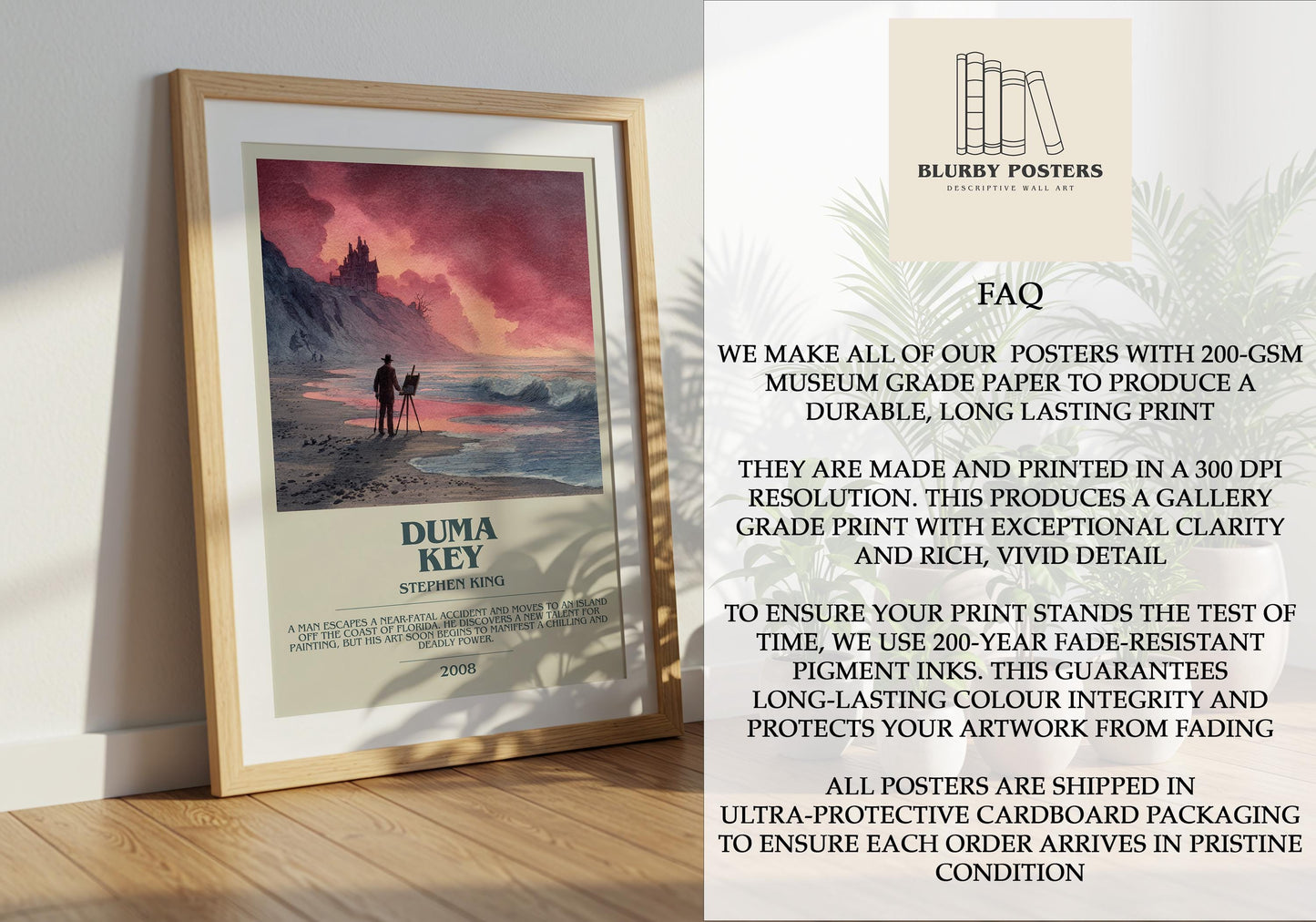 Duma Key by Stephen King | Descriptive Book Poster | Modern
