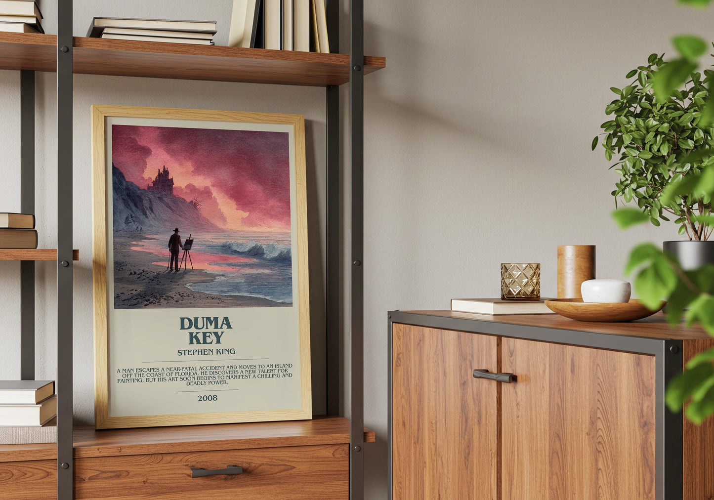 Duma Key by Stephen King | Descriptive Book Poster | Modern