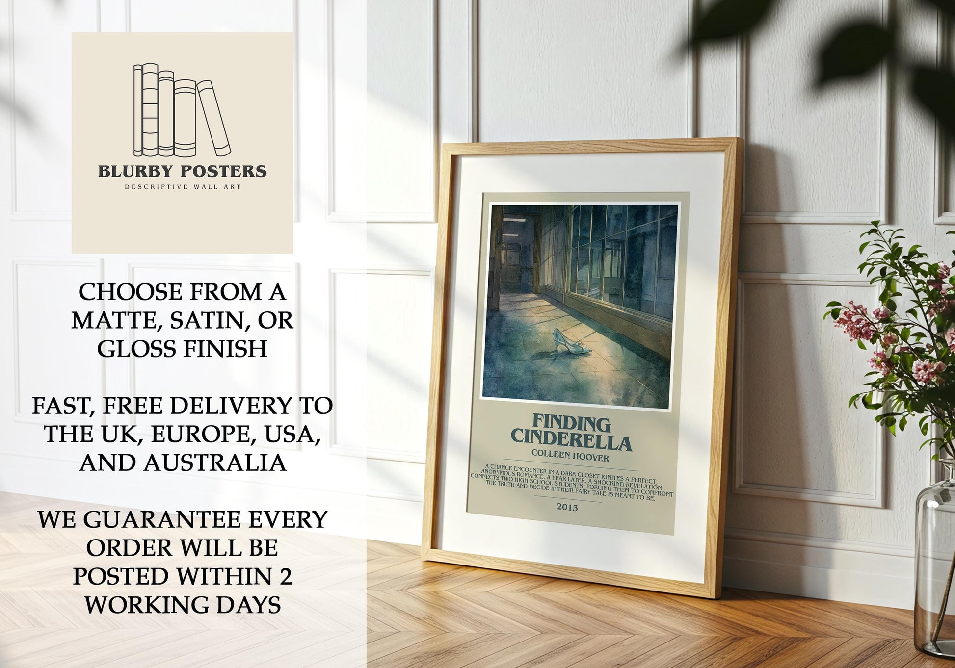 Finding Cinderella by Colleen Hoover | Descriptive Book Poster | Modern