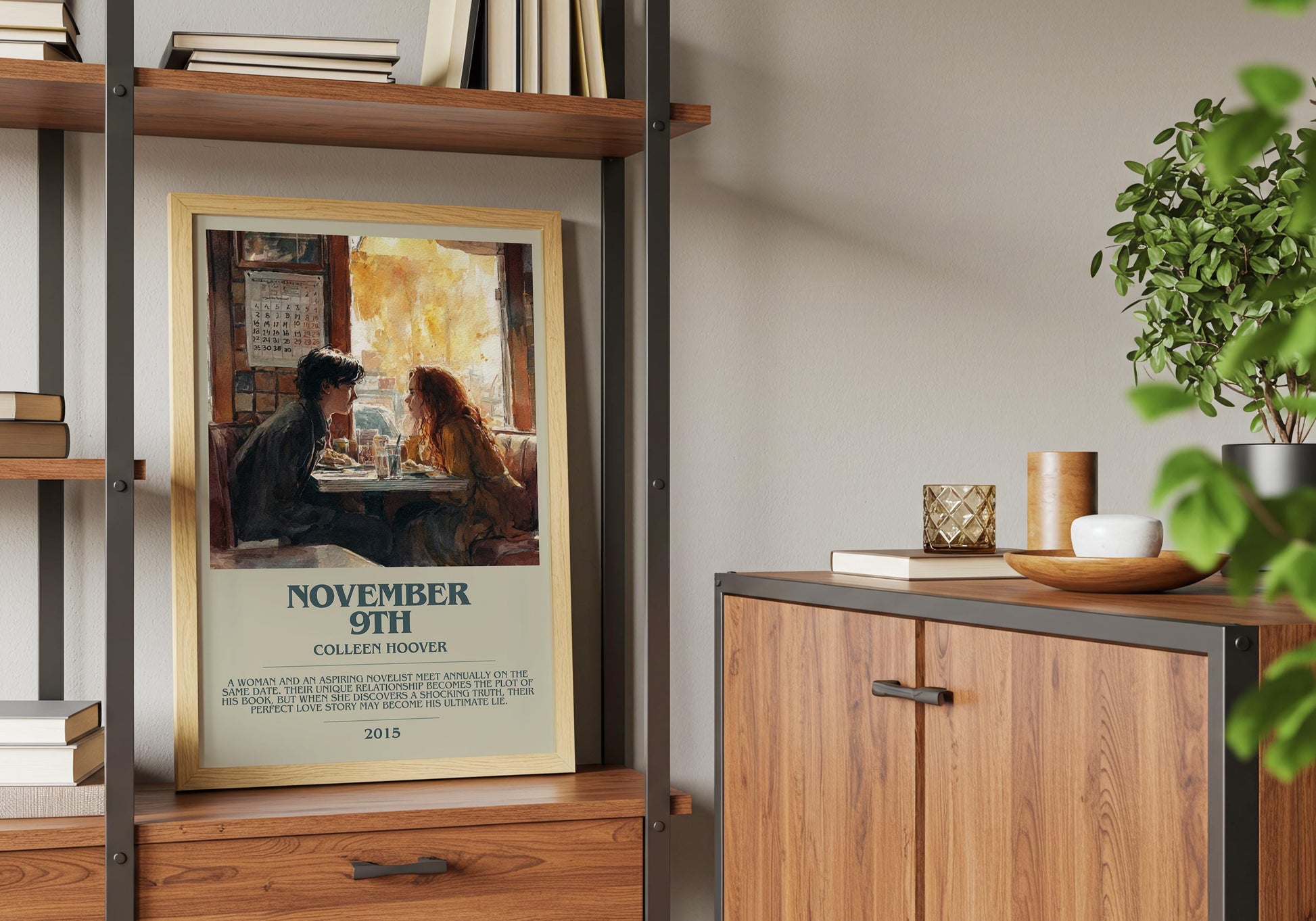 November 9th by Colleen Hoover | Descriptive Book Poster | Modern