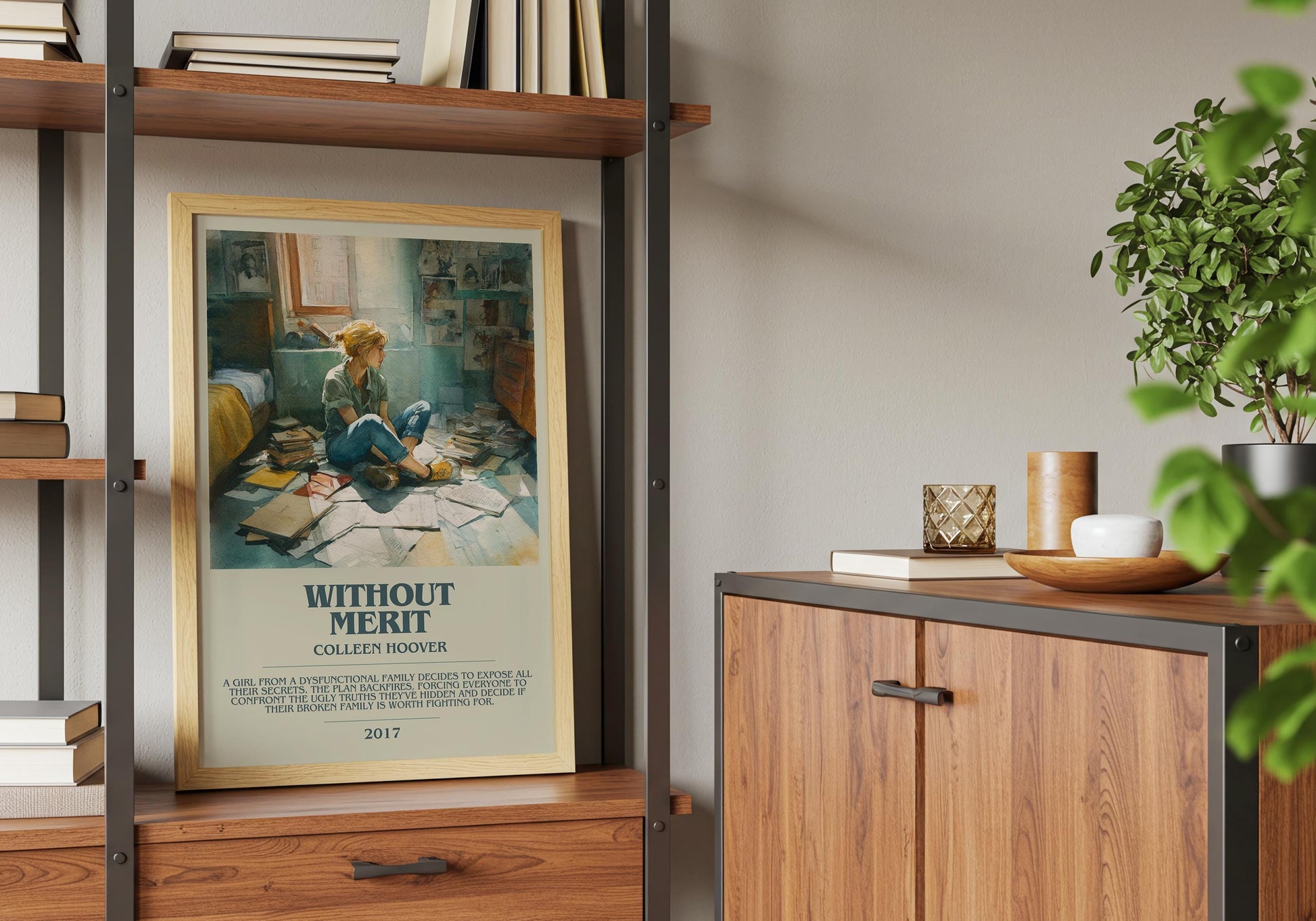 Without Merit by Colleen Hoover | Descriptive Book Poster | Modern