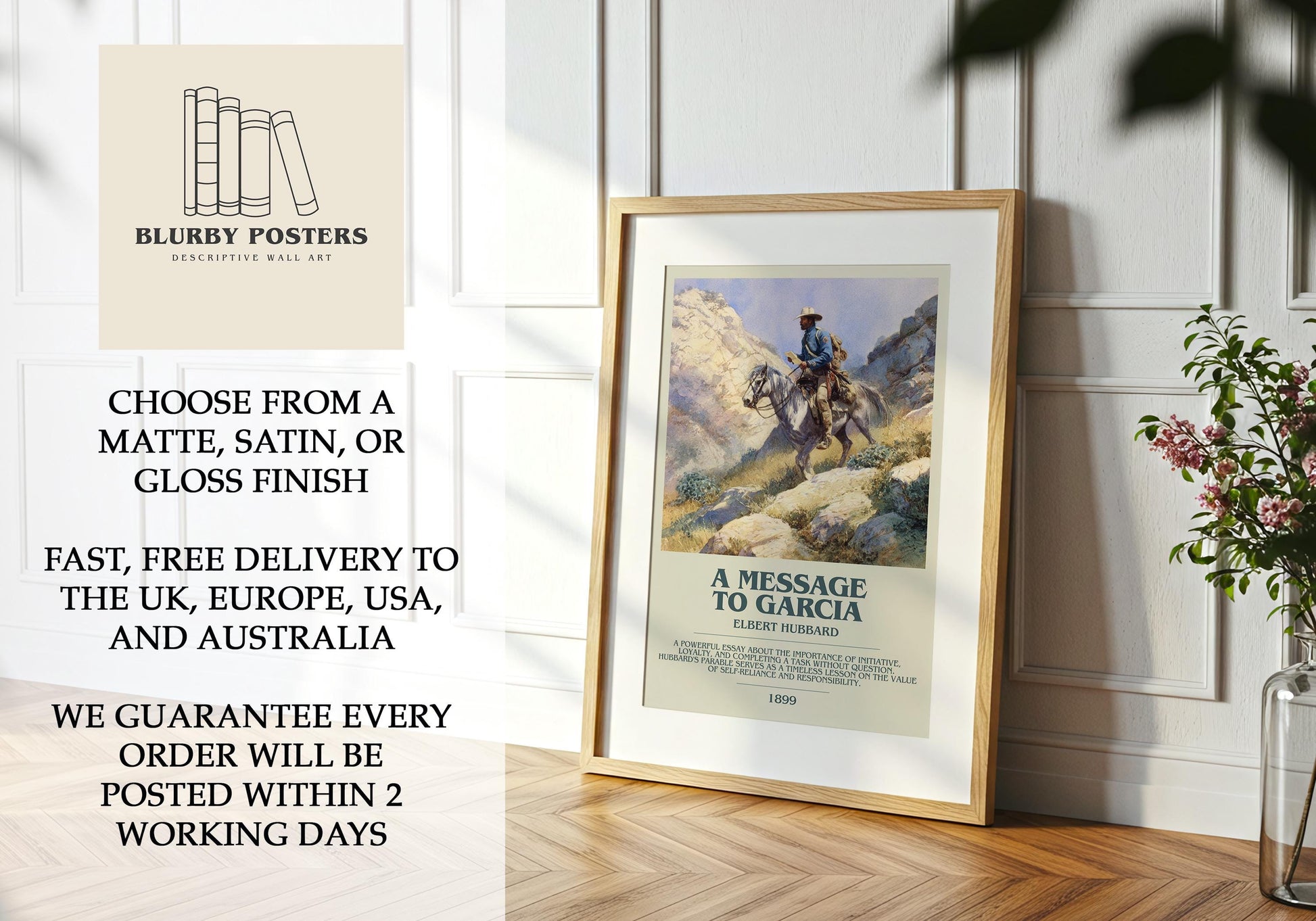 A Message To Garcia by Elbert Hubbard | Descriptive Book Poster | Modern