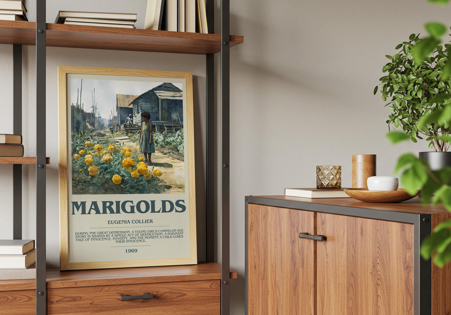 Marigolds by Eugenia Collier | Descriptive Book Poster | Modern