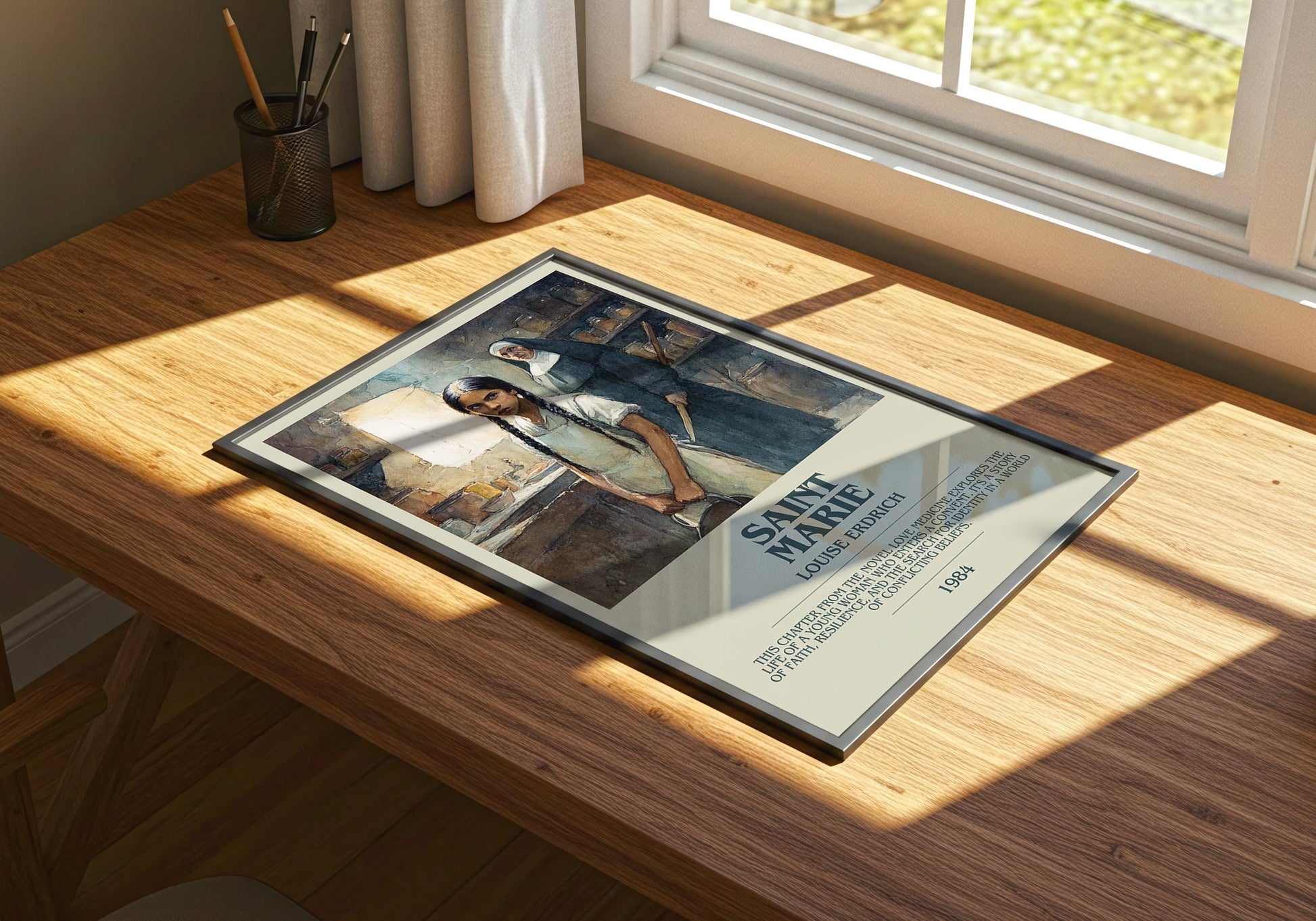 Saint Marie by Louise Erdrich | Descriptive Book Poster | Modern