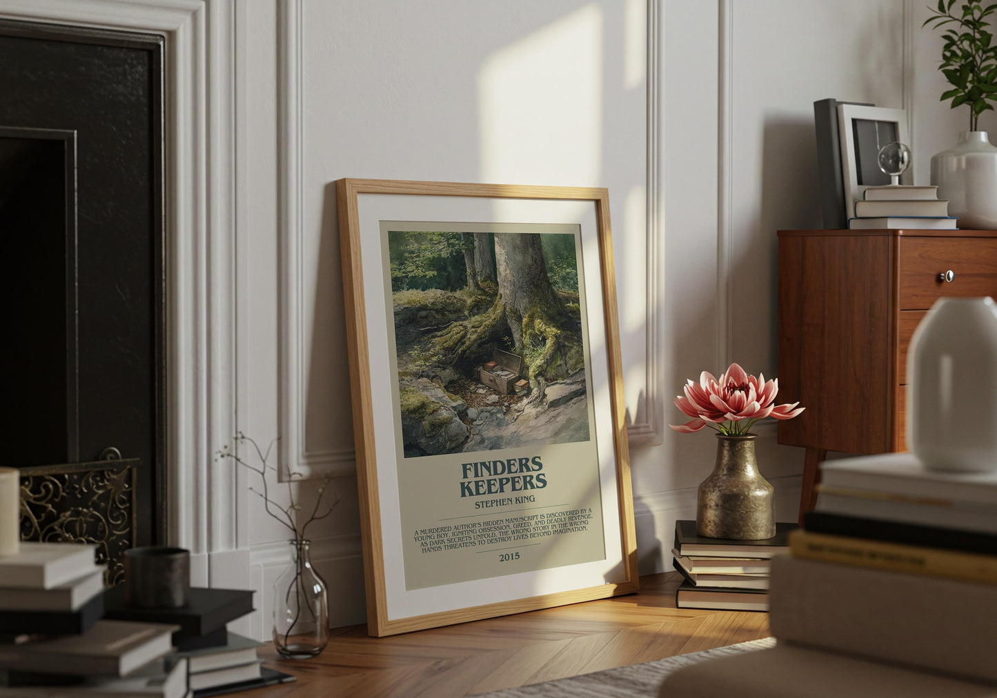 Finders Keepers by Stephen King | Descriptive Book Poster | Modern