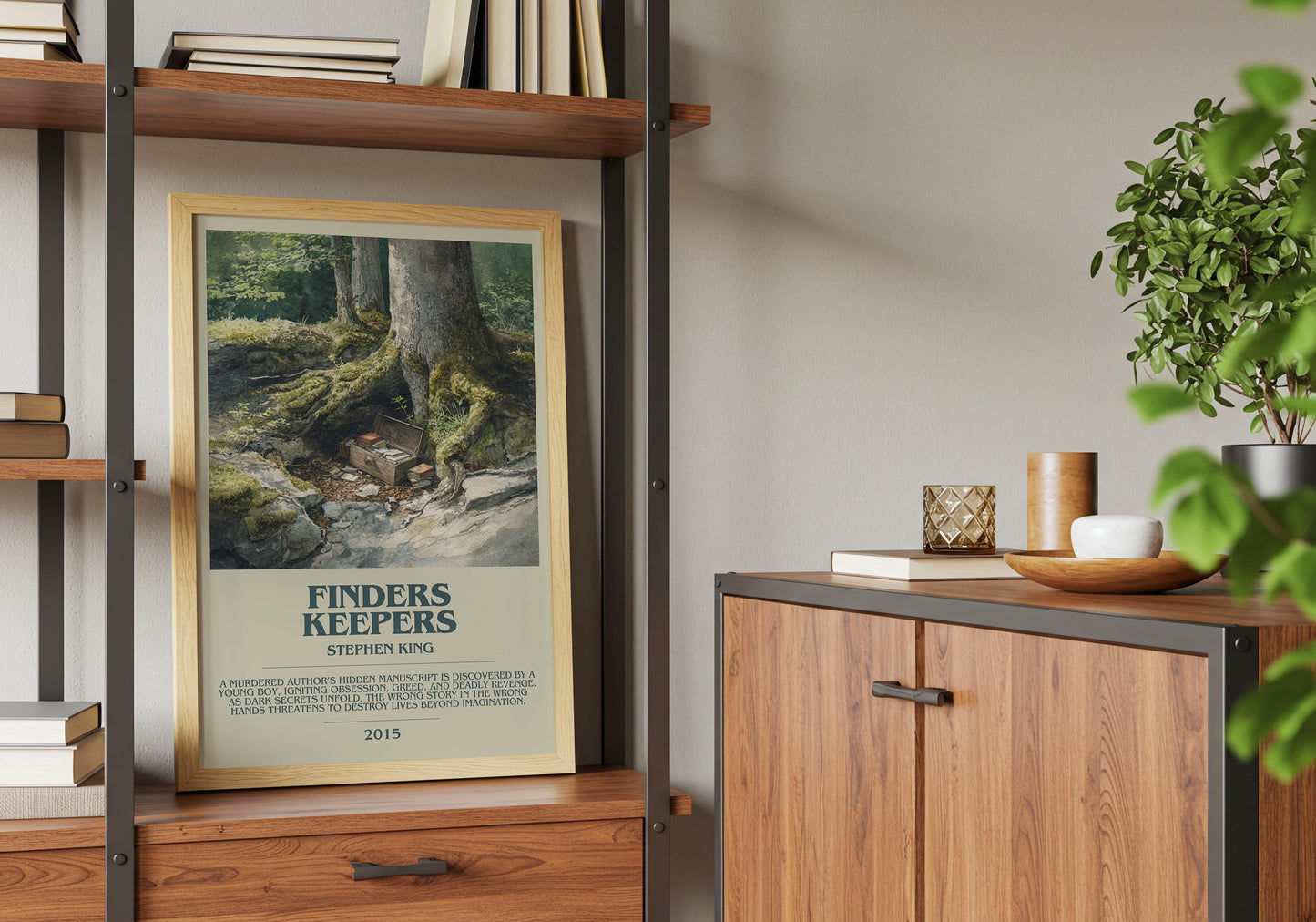 Finders Keepers by Stephen King | Descriptive Book Poster | Modern