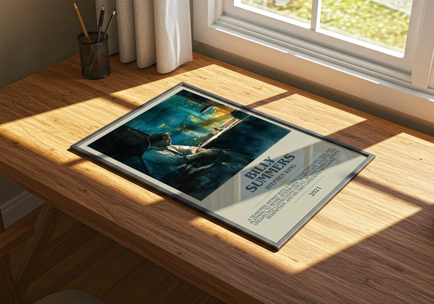 Billy Summers by Stephen King | Descriptive Book Poster | Modern