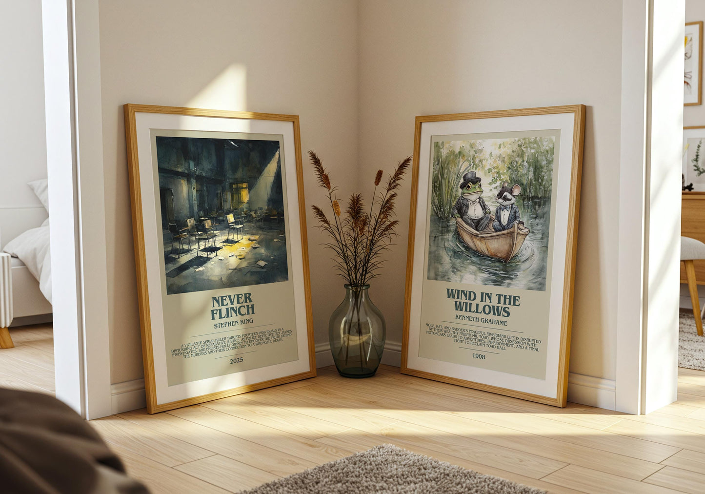 Never Flinch by Stephen King | Descriptive Book Poster | Modern