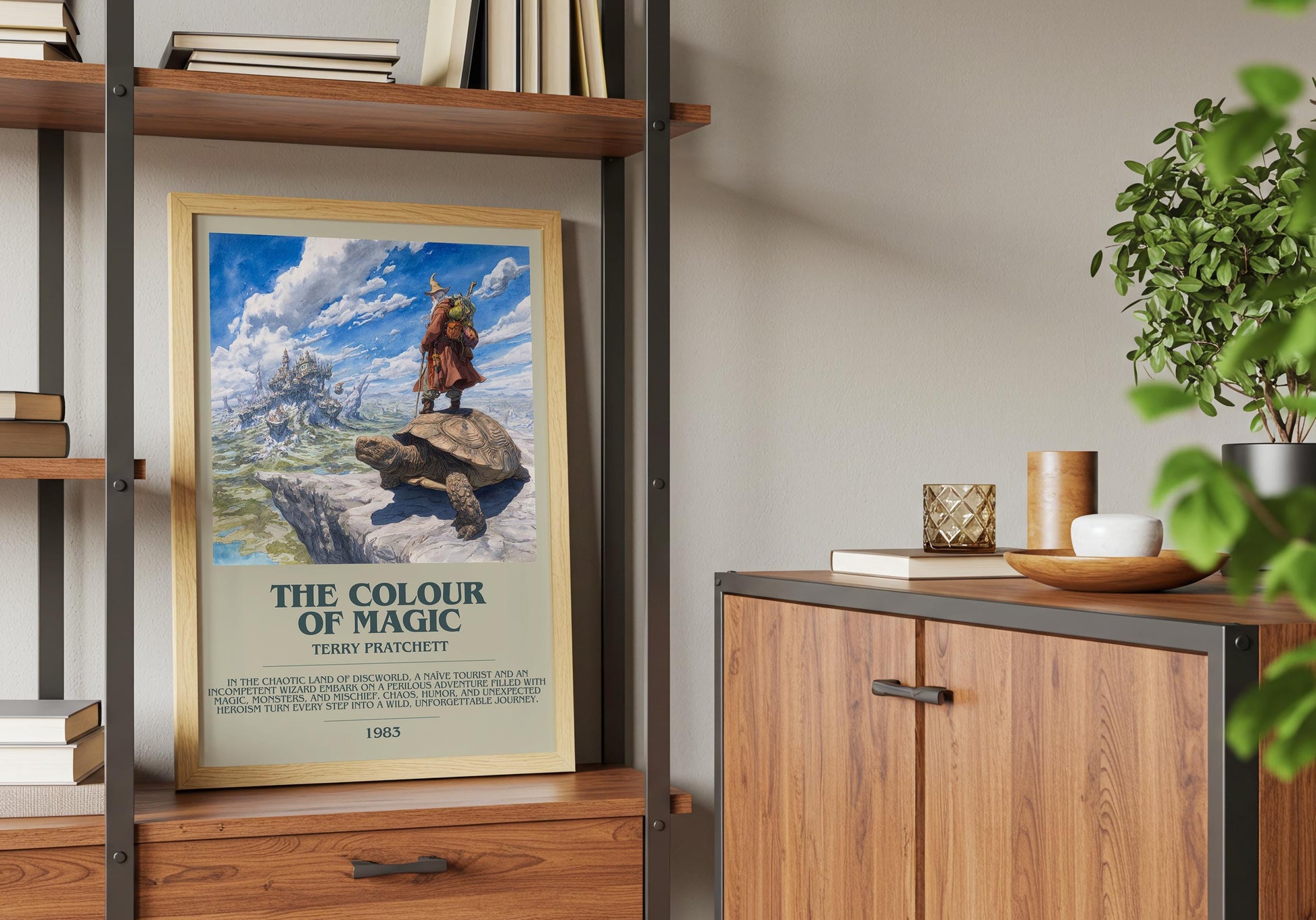 The Colour Of Magic by Terry Pratchett | Descriptive Book Poster | Modern