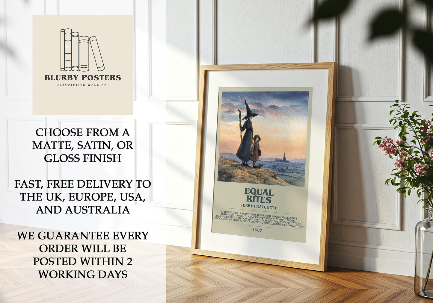 Equal Rites by Terry Pratchett | Descriptive Book Poster | Modern