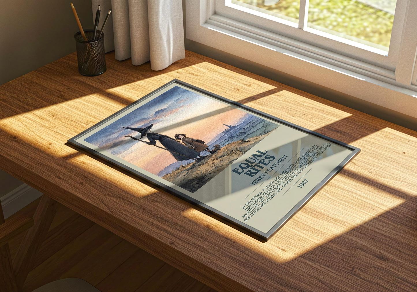 Equal Rites by Terry Pratchett | Descriptive Book Poster | Modern