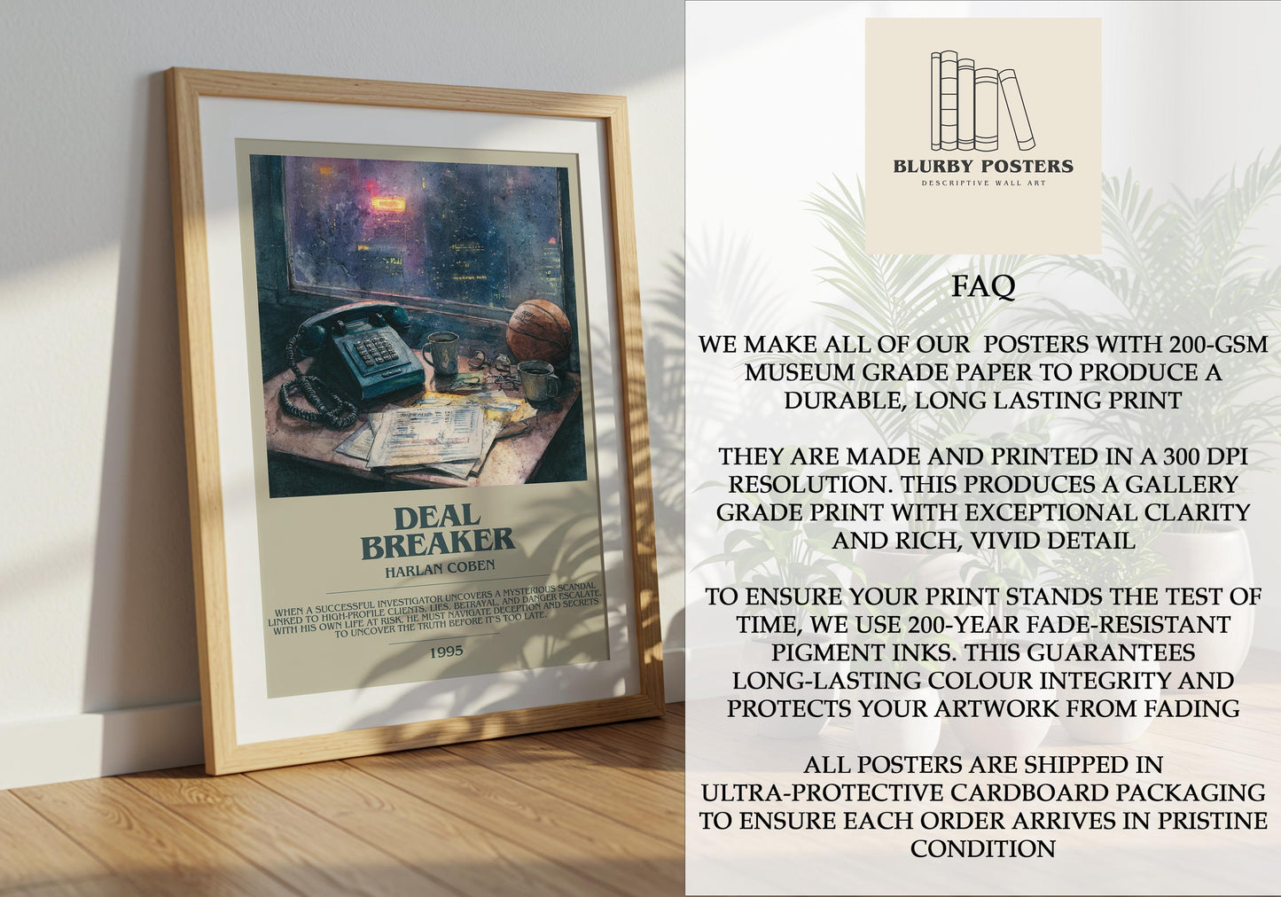 Deal Breaker by Harlan Coben | Descriptive Book Poster | Modern