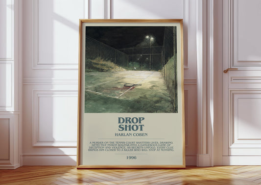 Drop Shot by Harlan Coben | Descriptive Book Poster | Modern