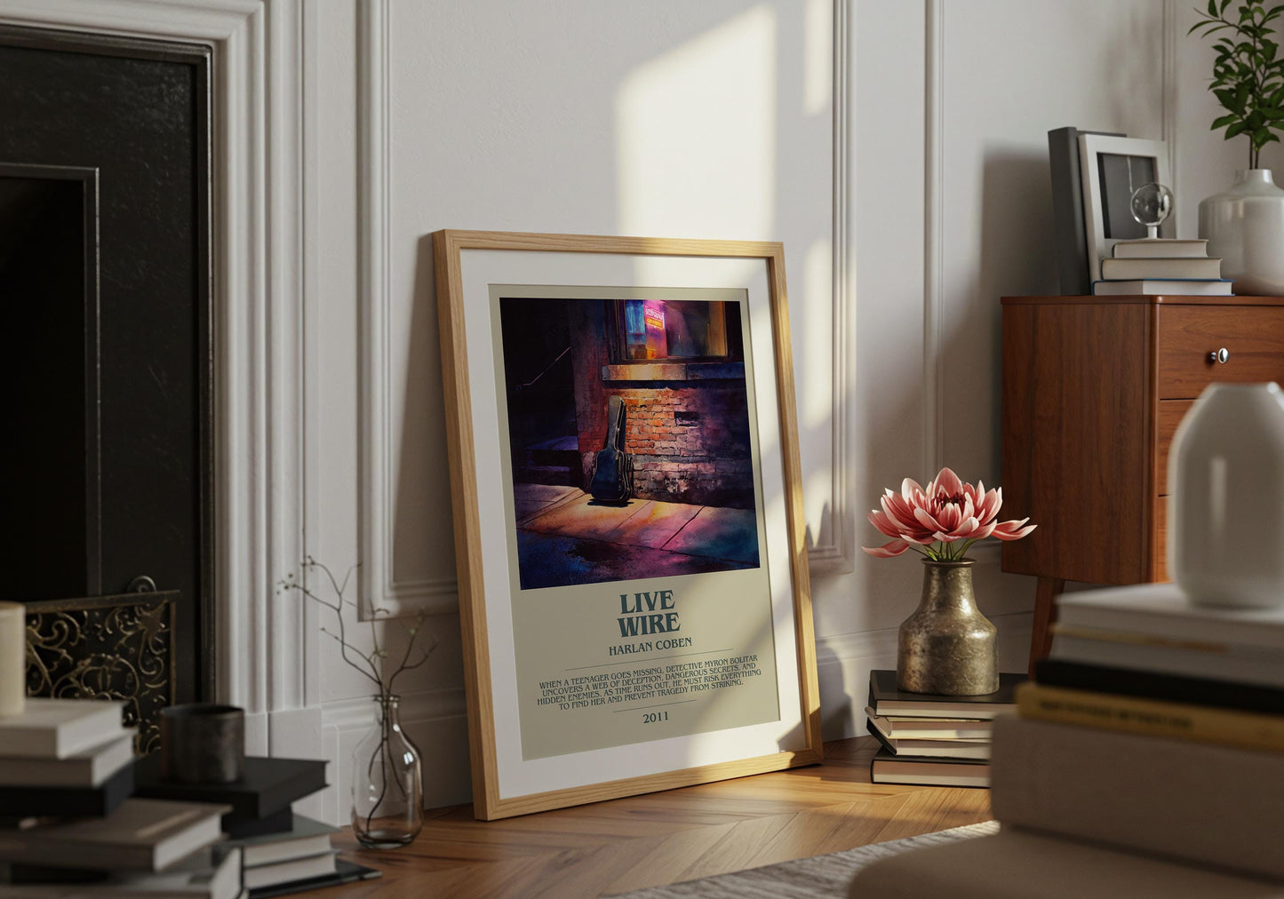 Live Wire by Harlan Coben | Descriptive Book Poster | Modern