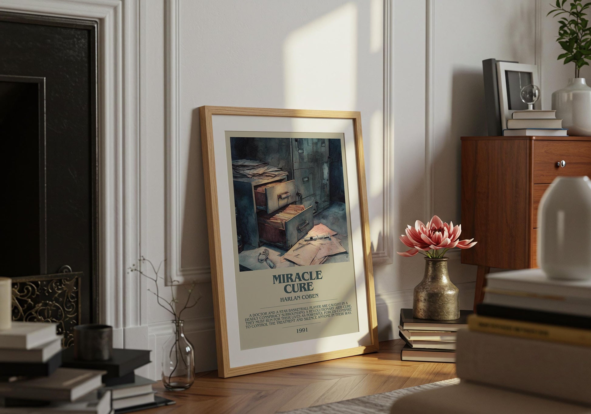 Miracle Cure by Harlan Coben | Descriptive Book Poster | Modern