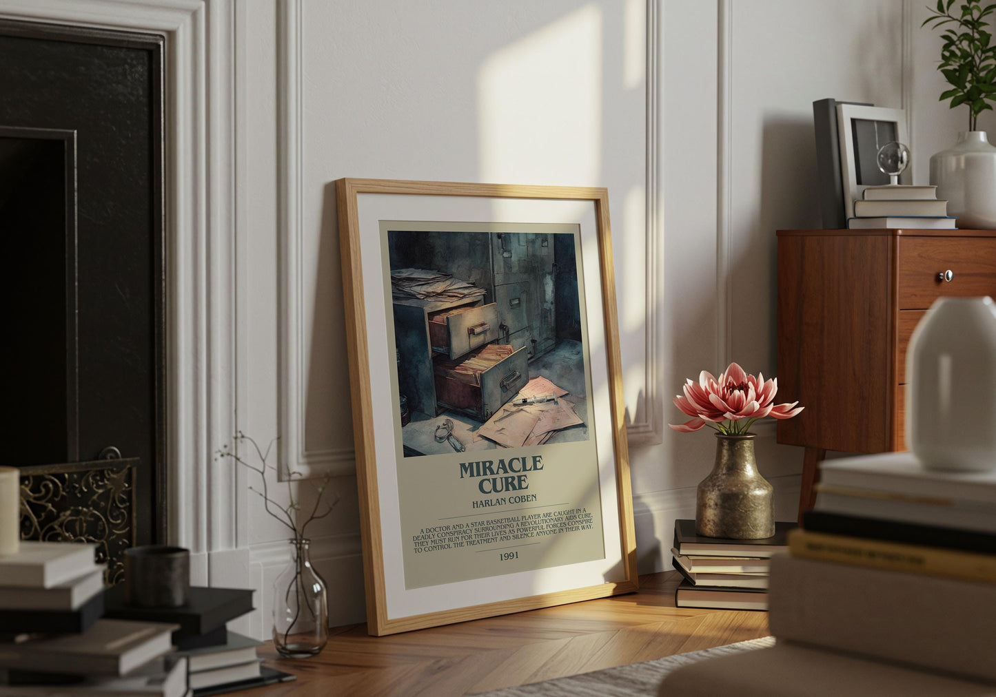 Miracle Cure by Harlan Coben | Descriptive Book Poster | Modern