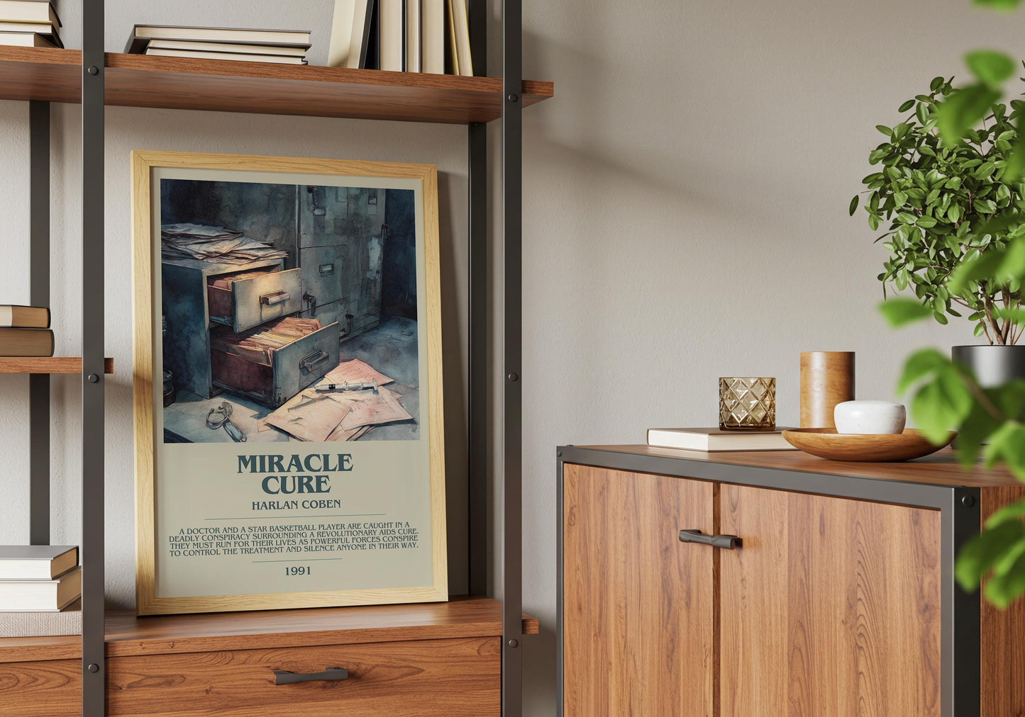 Miracle Cure by Harlan Coben | Descriptive Book Poster | Modern
