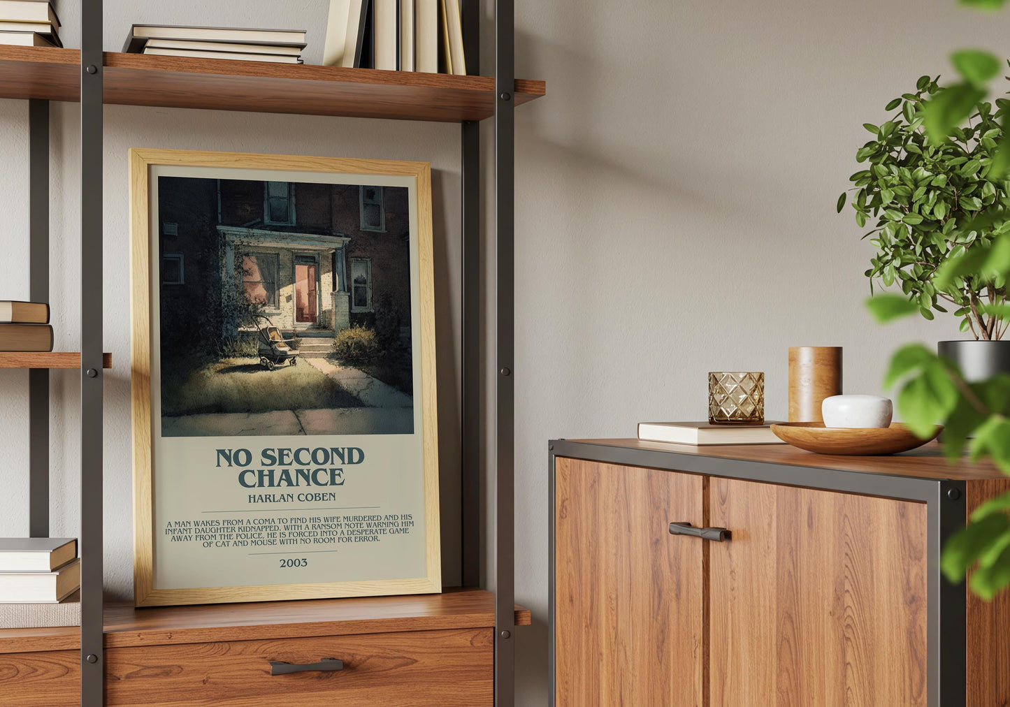 No Second Chance by Harlan Coben | Descriptive Book Poster | Modern