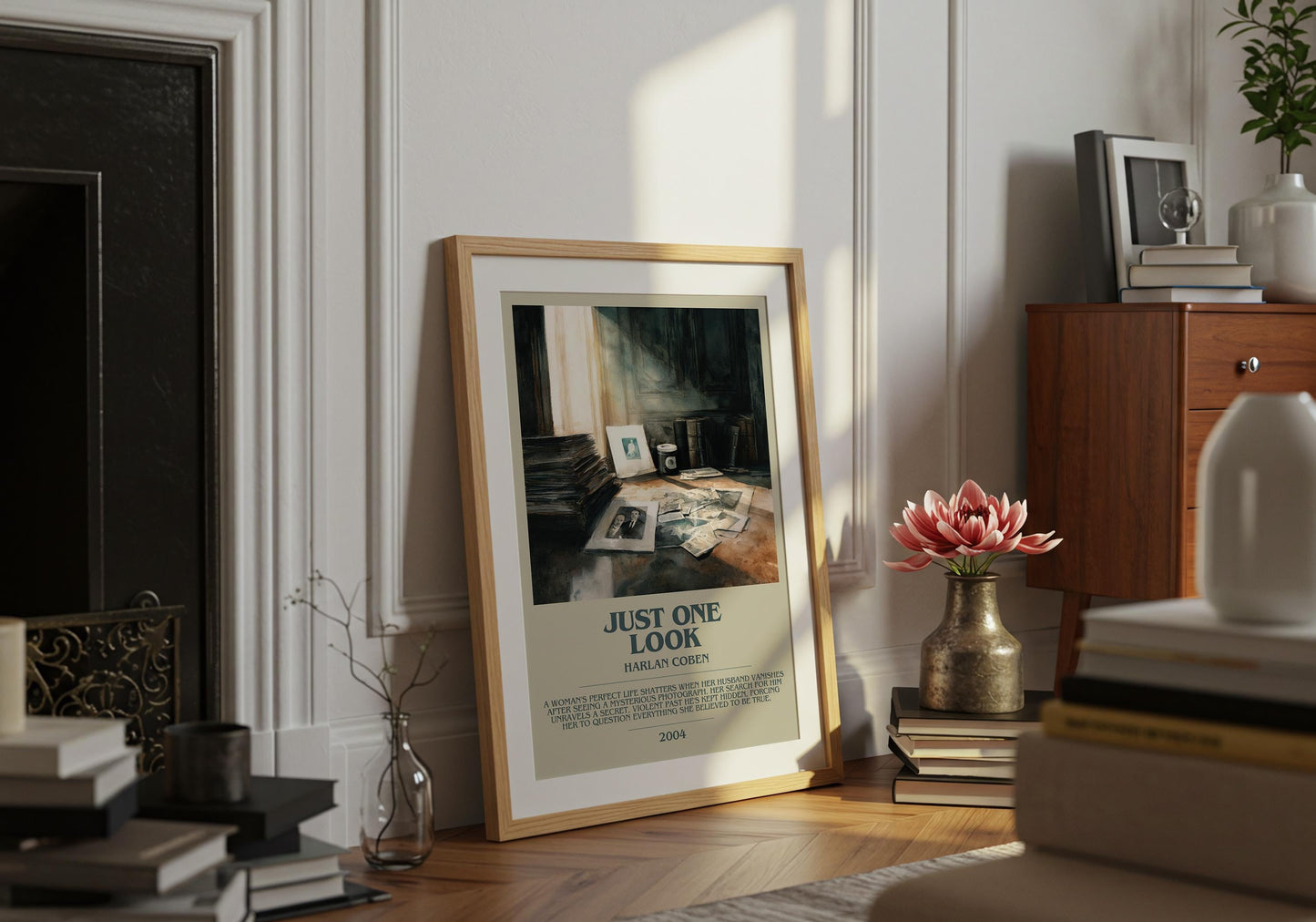 Just One Look by Harlan Coben | Descriptive Book Poster | Modern